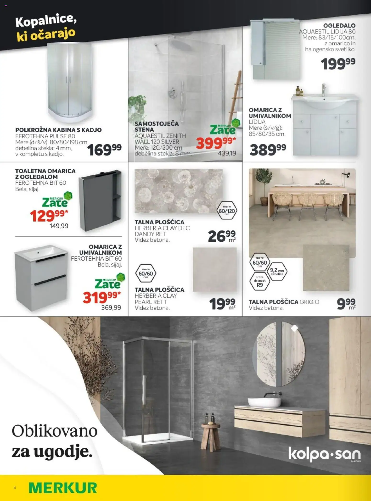 Novi Merkur katalog ponudbe – veljaven od 03.12.2025 | Stran: 32 | Izdelki: Ogledalo, Omarica
