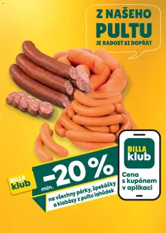 Náhled letáku Billa Velký leták od 22.10.2025 | Strana: 7 | Produkty: Špekáčky, Klobásy