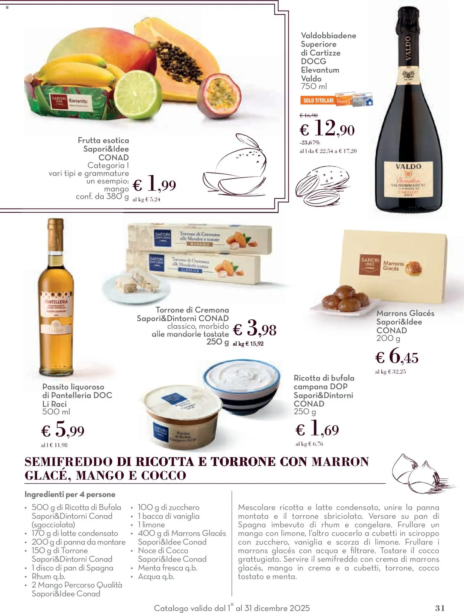 Volantino Conad del 01.12.2025 | Pagina: 31 | Prodotti: Crema, Frutta, Zucchero, Latte