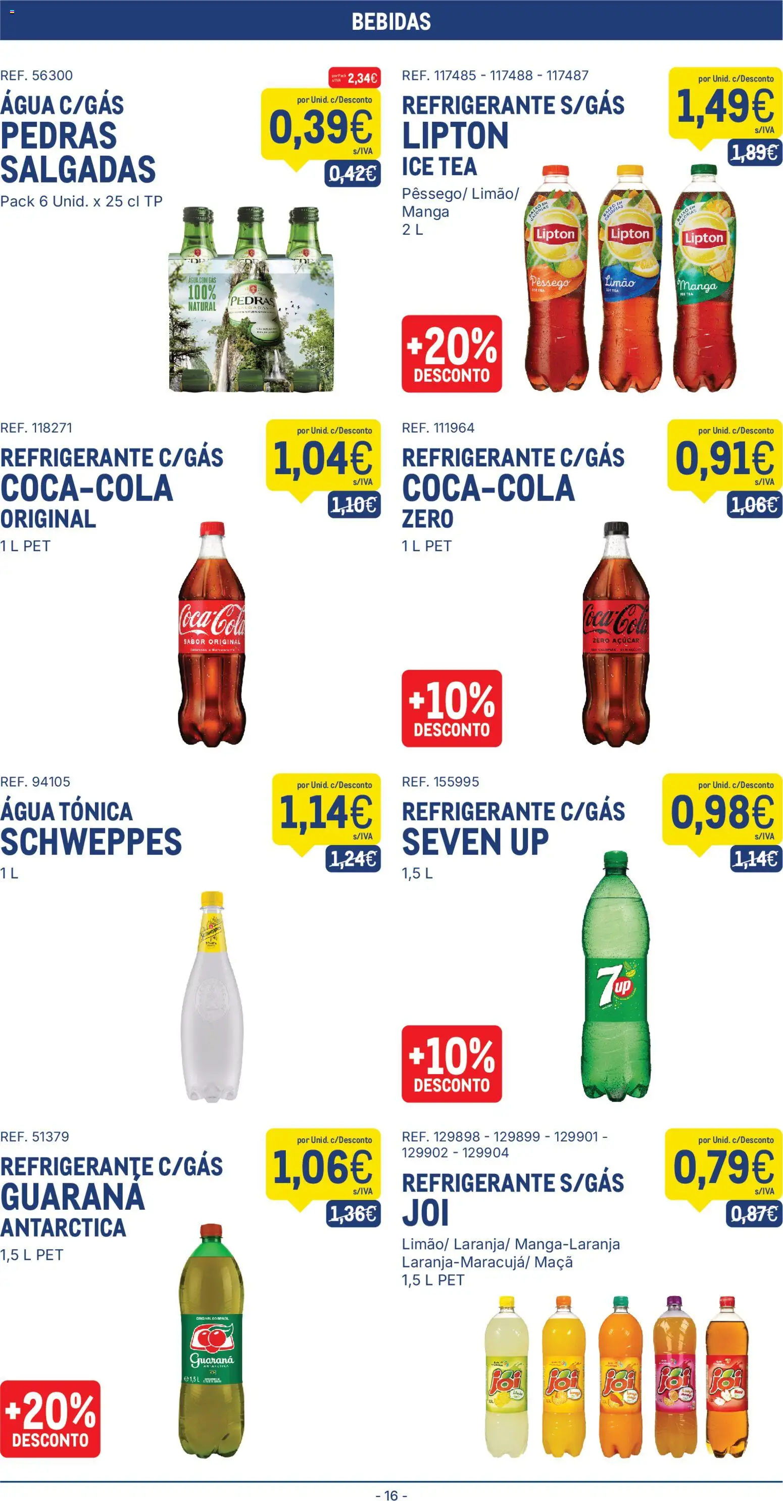 Makro folheto │ válido de 23.12.2025 | Página: 16 | Produtos: Agua, Refrigerante, Maça, Açúcar