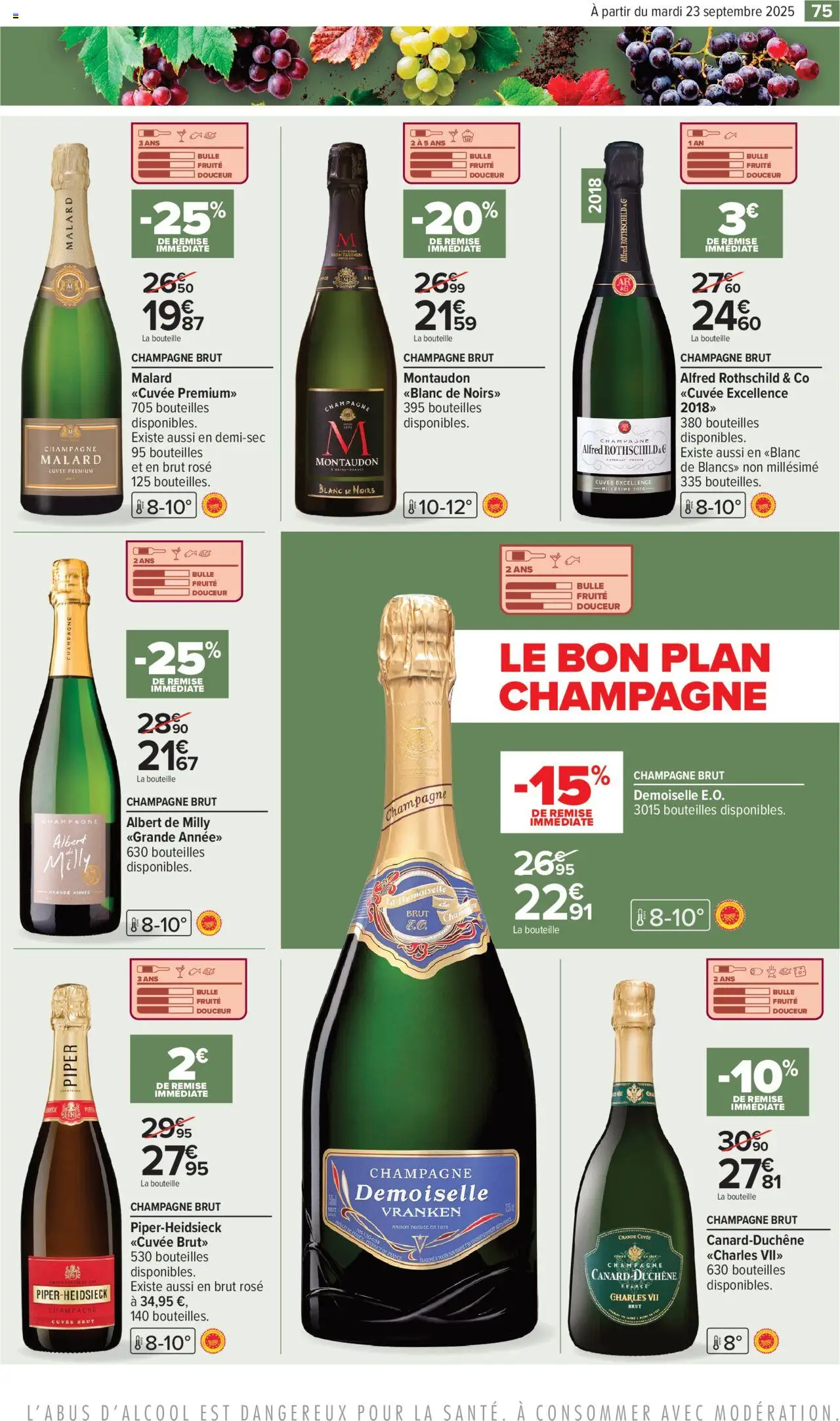  | Page: 79 | Produits: Champagne brut demoiselle, Champagne brut, Champagne