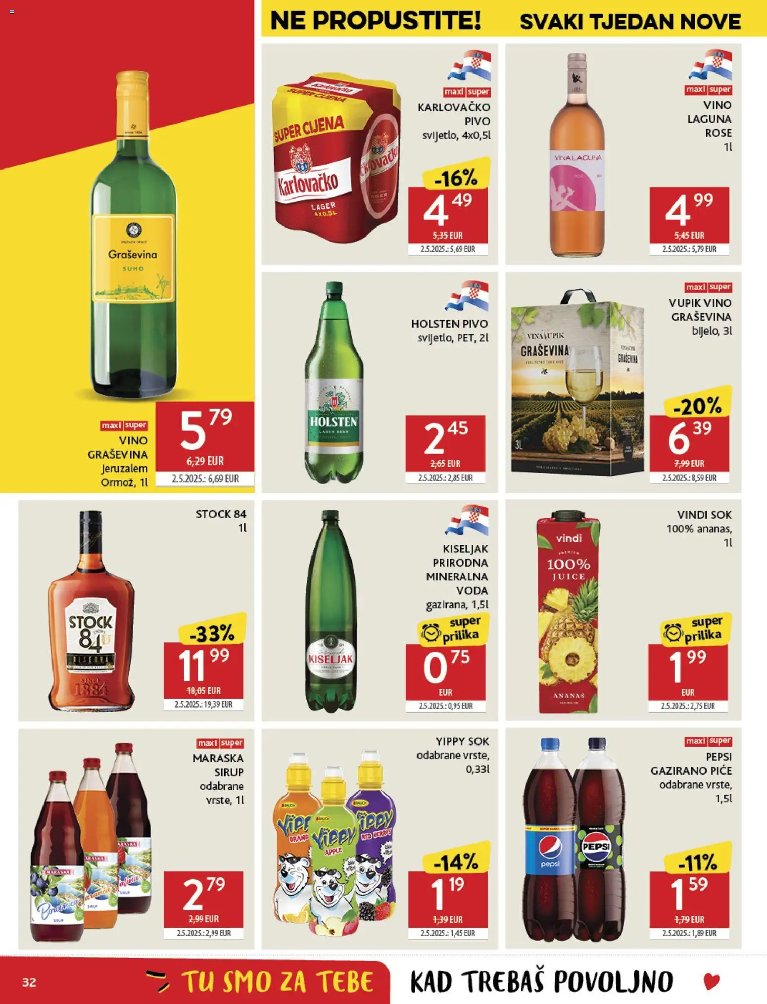 Konzum HR akciós ujság - amely érvényes a következő dátumtól: 29.10.2025 | Oldal: 32 | Termékek: Pepsi