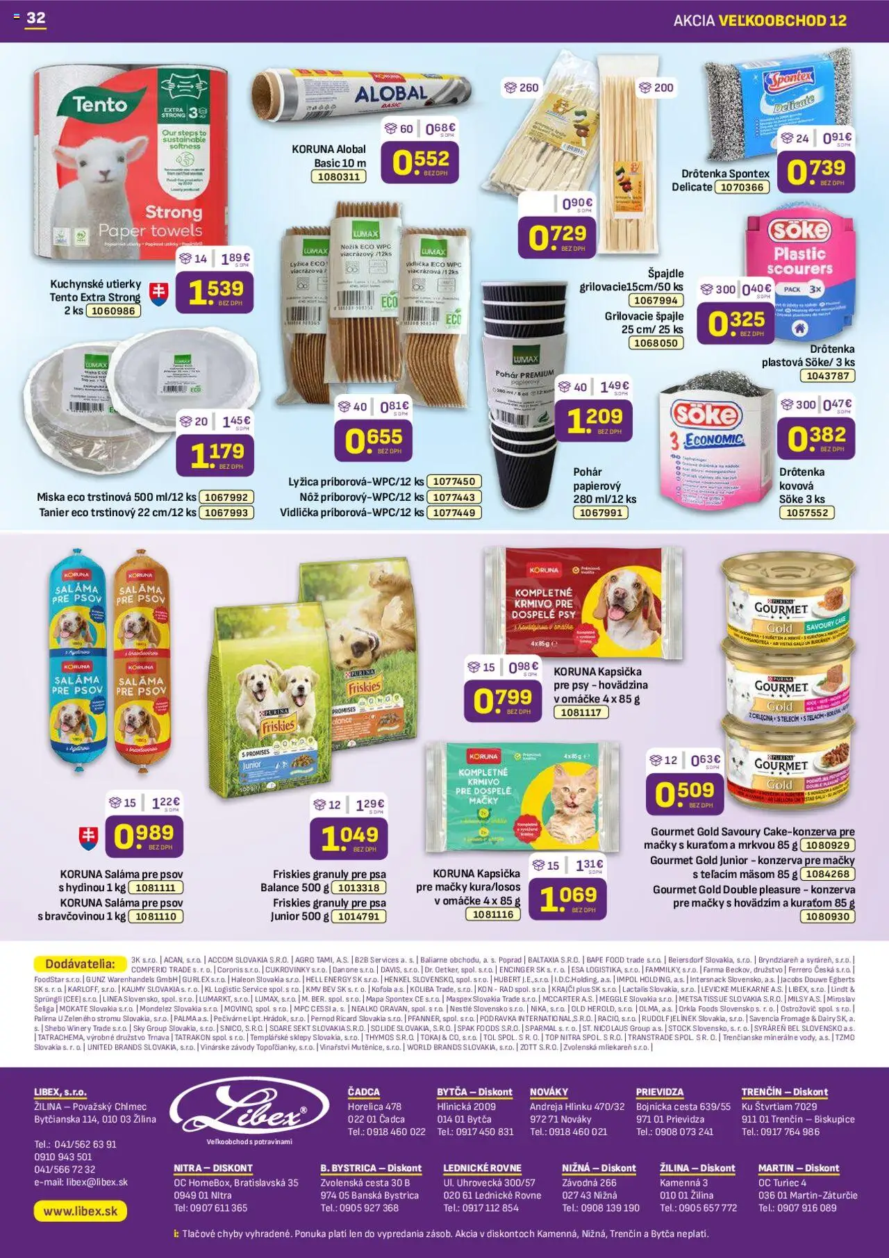 Libex leták │ platný od 16.06.2025 | Strana: 32 | Produkty: Saláma, Friskies, Lindt, Kofola
