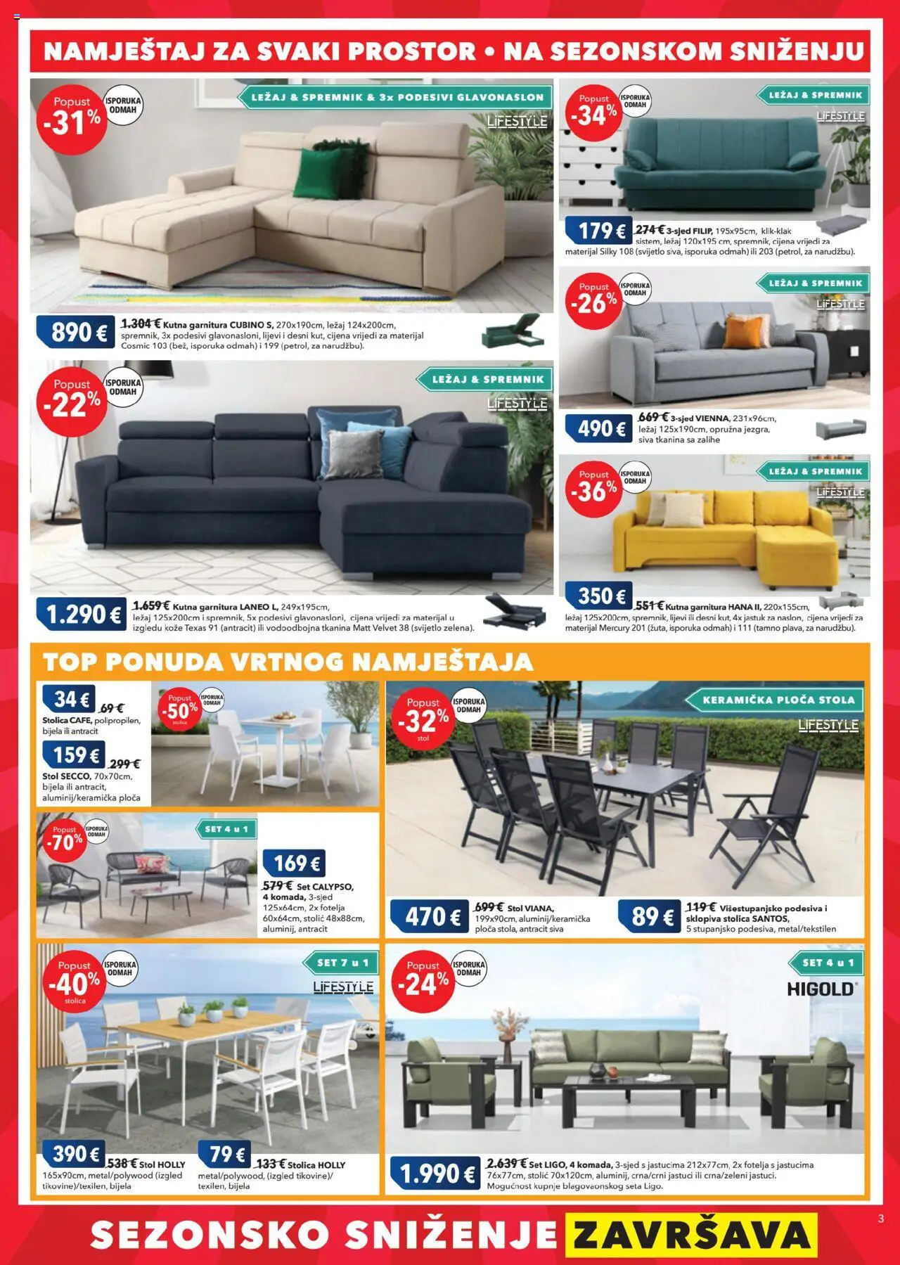 Harvey Norman katalog | vrijedi od 31.07.2025 | Stranica: 3 | Proizvodi: Jastuk, Fotelja, Stolić, Kutna garnitura