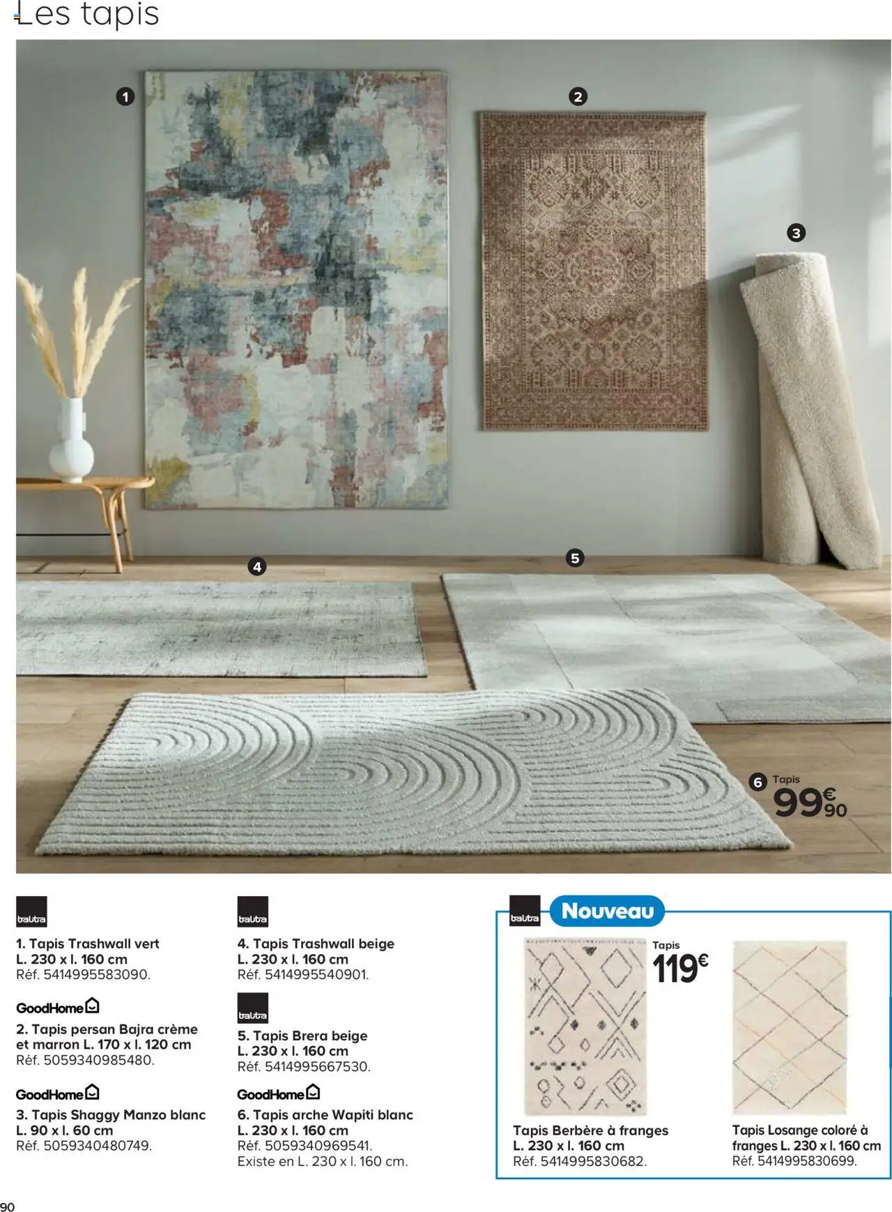 {H1} | Page: 90 | Produits: Tapis, Crème