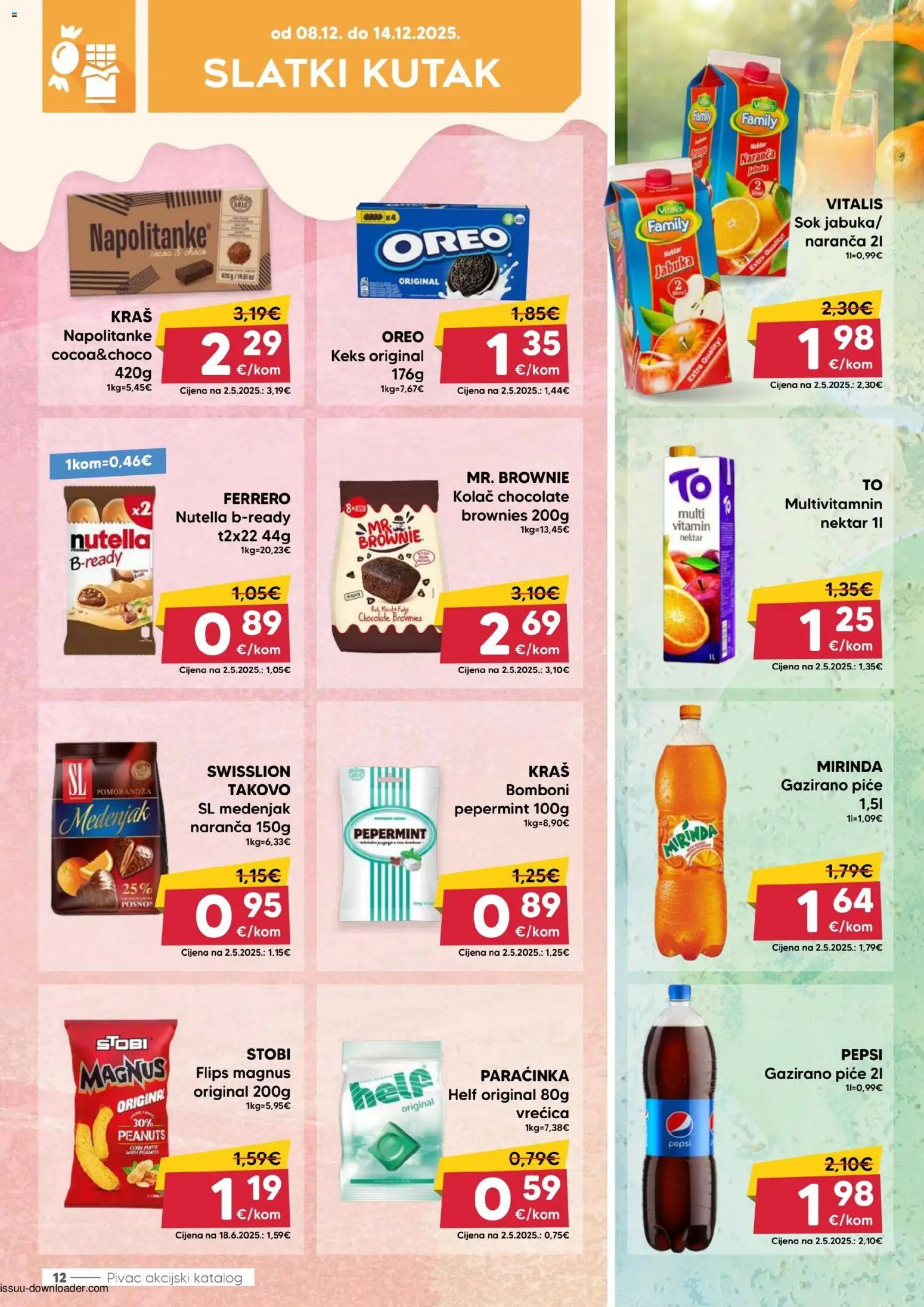 Pivac katalog | vrijedi od 08.12.2025 | Stranica: 12 | Proizvodi: Nutella, Flips, Pepsi, Keks