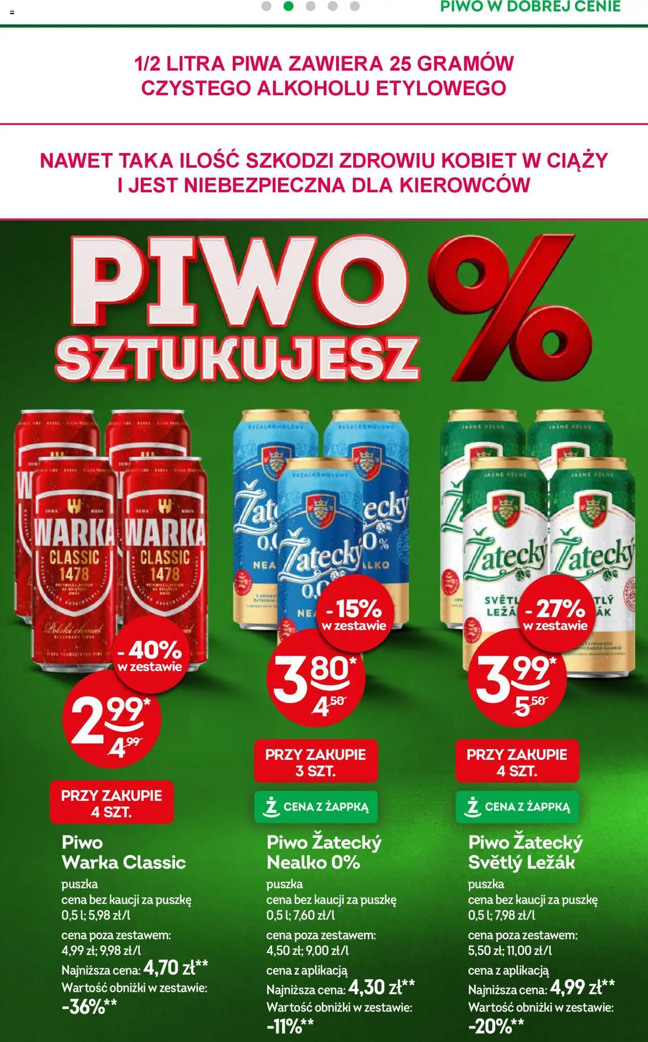 Żabka Gazetka od 08.10.2025 | Strona: 33 | Produkty: Leżak, Warka, Piwo