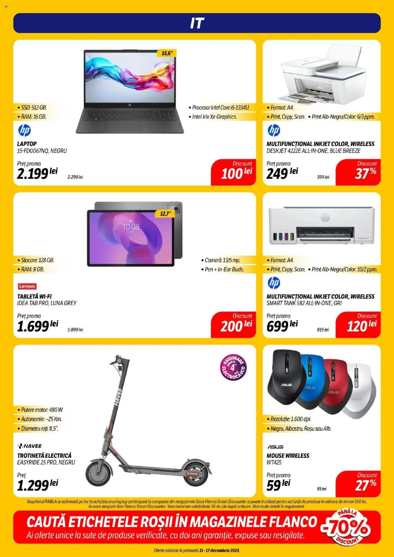 Noul catalog Flanco – valabil de la 11.12.2025 | Pagină: 15 | Produse: Laptop, Tabletă, Mouse, Trotinetă electrică