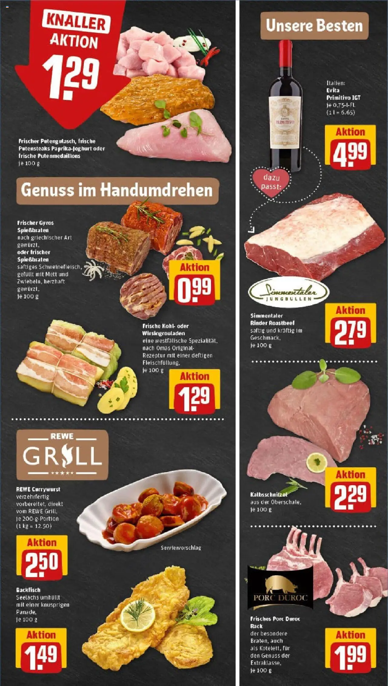 Rewe prospekt Bochum	 – gültig ab 06.10.2025 | Seite: 7 | Produkte: Grill, Schnitzel, Roastbeef, Gyros
