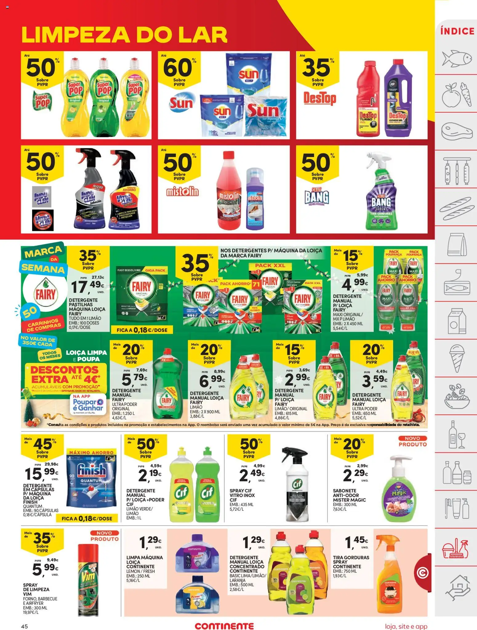 Continente folheto │ válido de 11.11.2025 | Página: 45 | Produtos: Máquina de lavar, Detergente, Sabonete