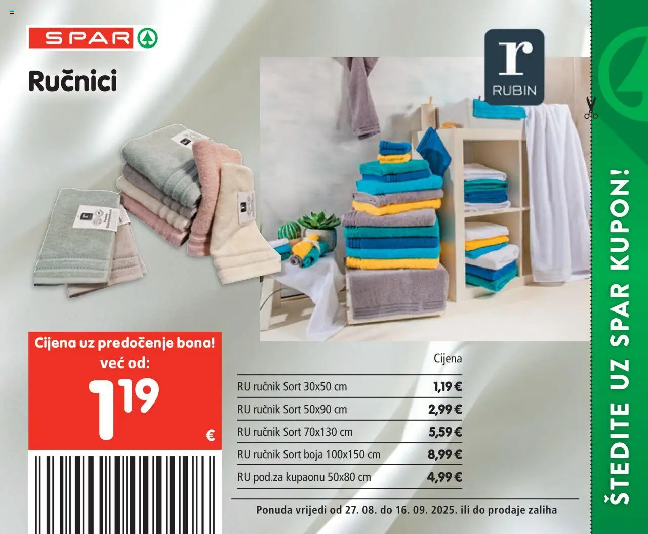 Spar katalog | vrijedi od 27.08.2025 | Stranica: 6 | Proizvodi: Ručnik