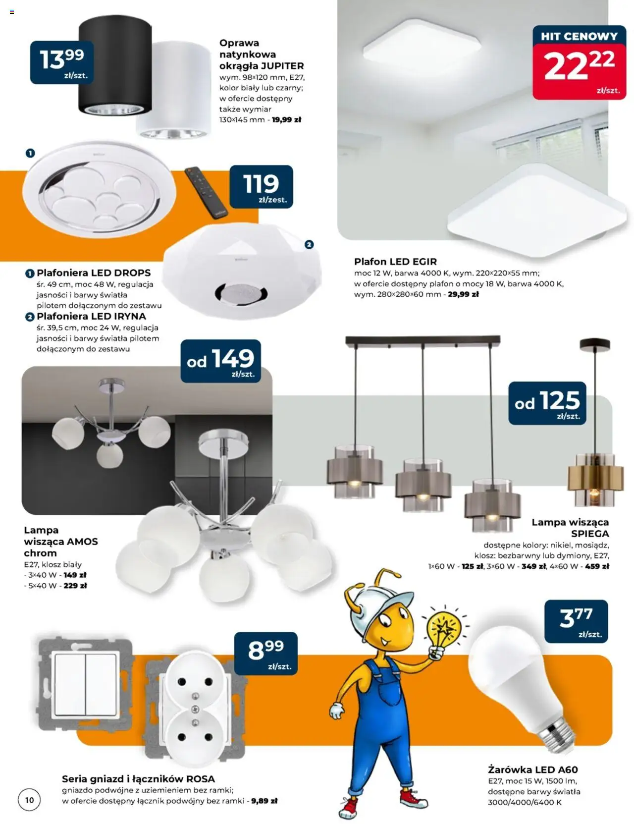 Mrówka Gazetka - Radomsko od 07.08.2025 | Strona: 10 | Produkty: Lampa