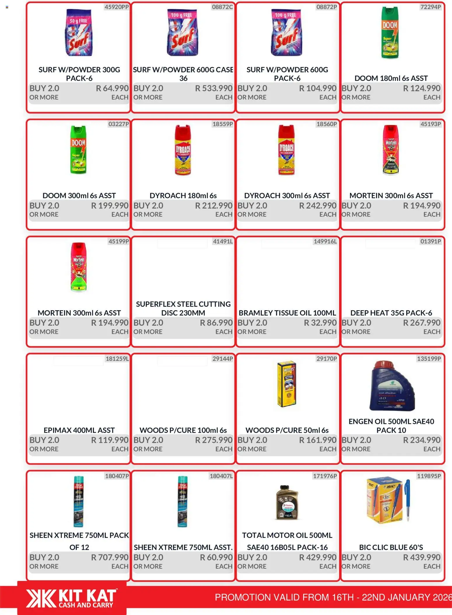 New KIT KAT Cash & Carry catalogue – valid from 16.01.2026 | Page: 27 | Products: Tissue oil, Case, Oil