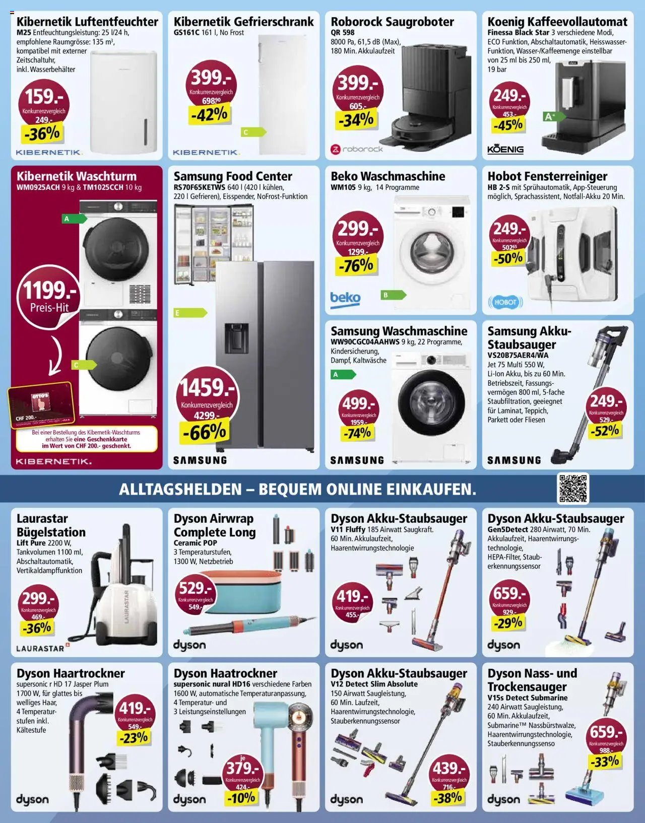 Otto's Aktionen – gültig ab 15.10.2025 | Seite: 14 | Produkte: Haartrockner, Kaffeevollautomat, Waschmaschine, Dyson