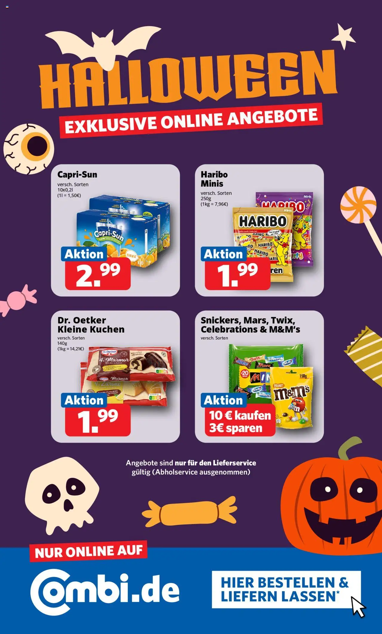 Combi Prospekt 	 – gültig ab 20.10.2025 | Seite: 17 | Produkte: Haribo, Mars, Twix, Kuchen
