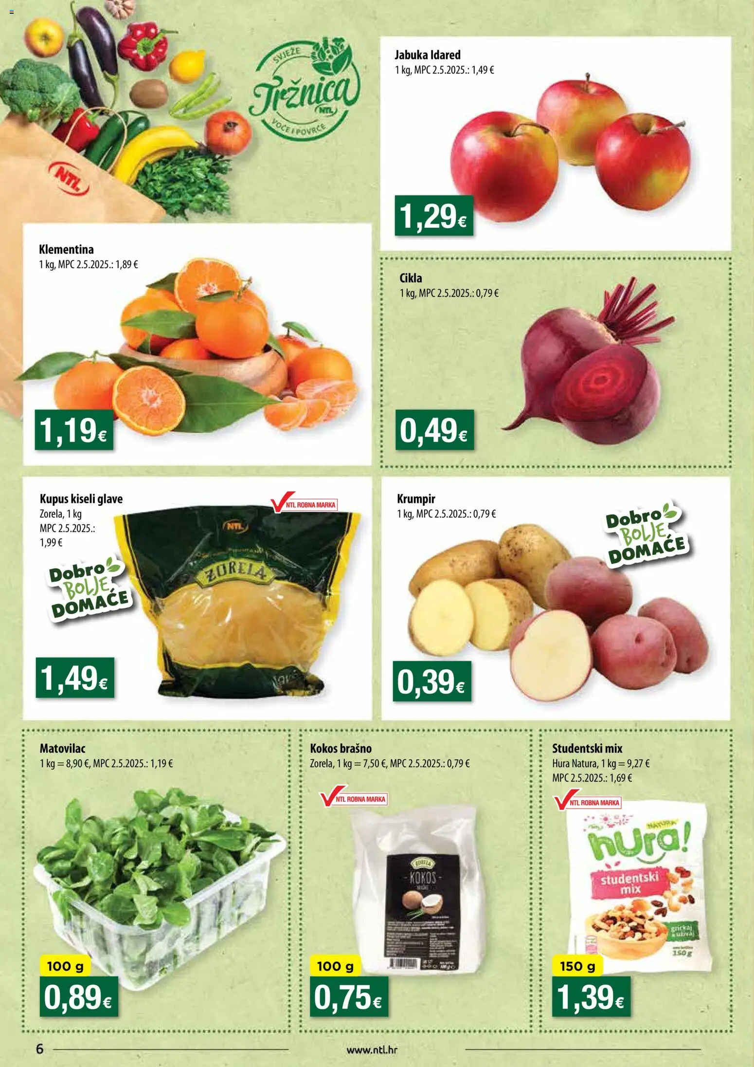 NTL katalog | vrijedi od 26.11.2025 | Stranica: 6 | Proizvodi: Brašno, Krumpir, Cikla, Kupus