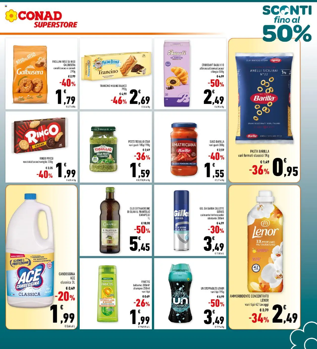 Volantino Conad del 27.08.2025 | Pagina: 3 | Prodotti: Shampoo, Cereali, Pesto, Frollini