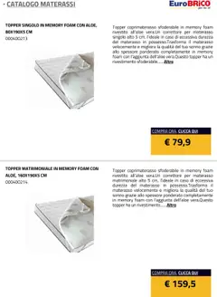 Volantino Eurobrico del 23.07.2025 | Pagina: 7 | Prodotti: Materasso, Coprimaterasso, Correttore