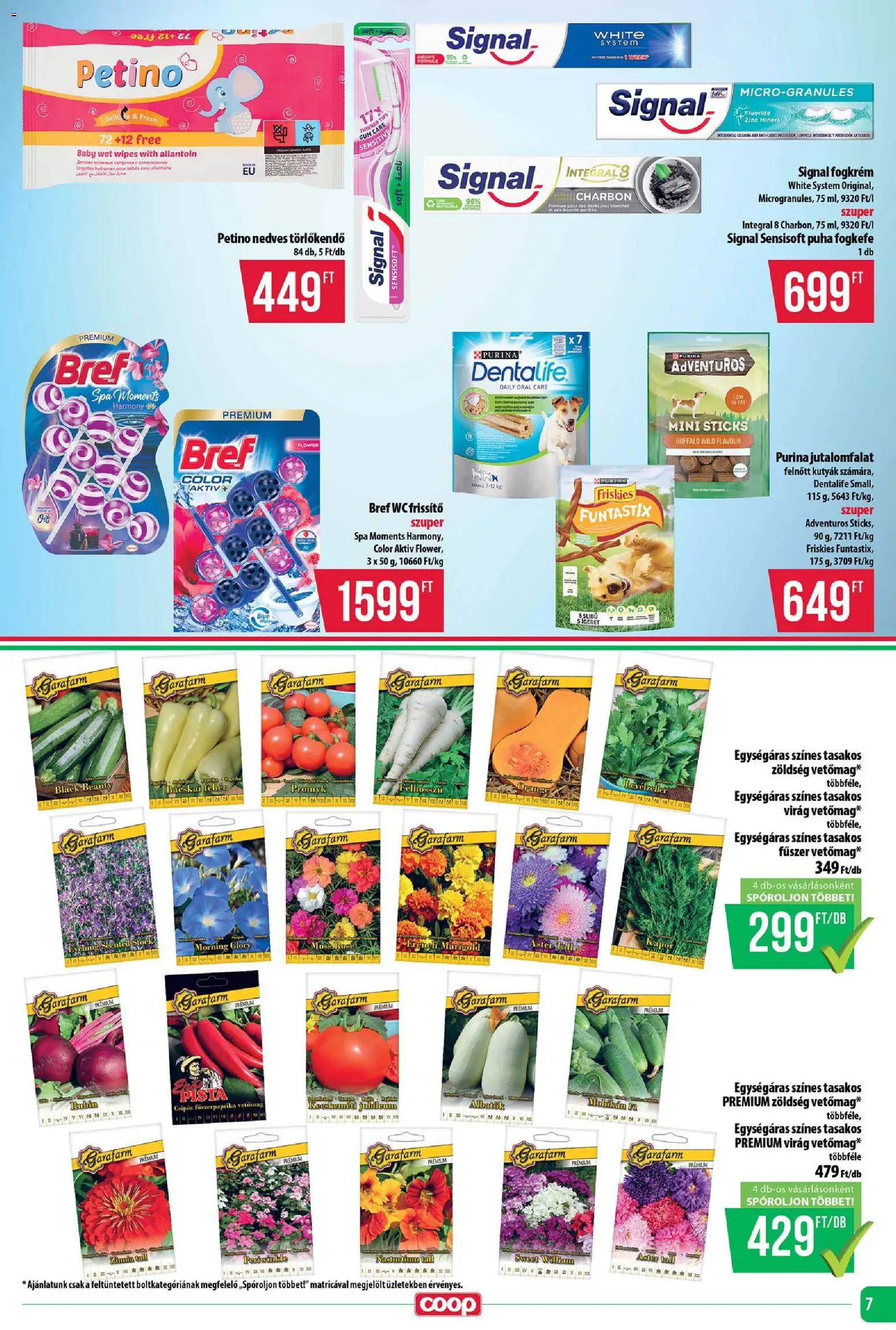 COOP Szolnok akciós ujság - amely érvényes a következő dátumtól: 19.02.2026 | Oldal: 7 | Termékek: Vetőmag, Virag, Nedves törlőkendő, Fűszer