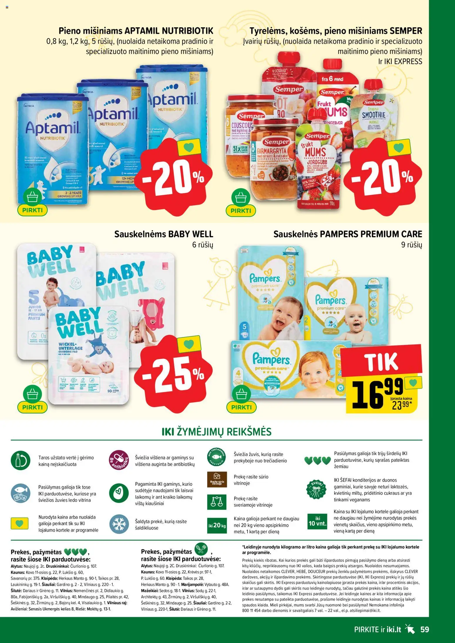 IKI akcijos nuo 20.04.2026 | Puslapis: 59 | Prekių: Kiaušiniai, Vištiena