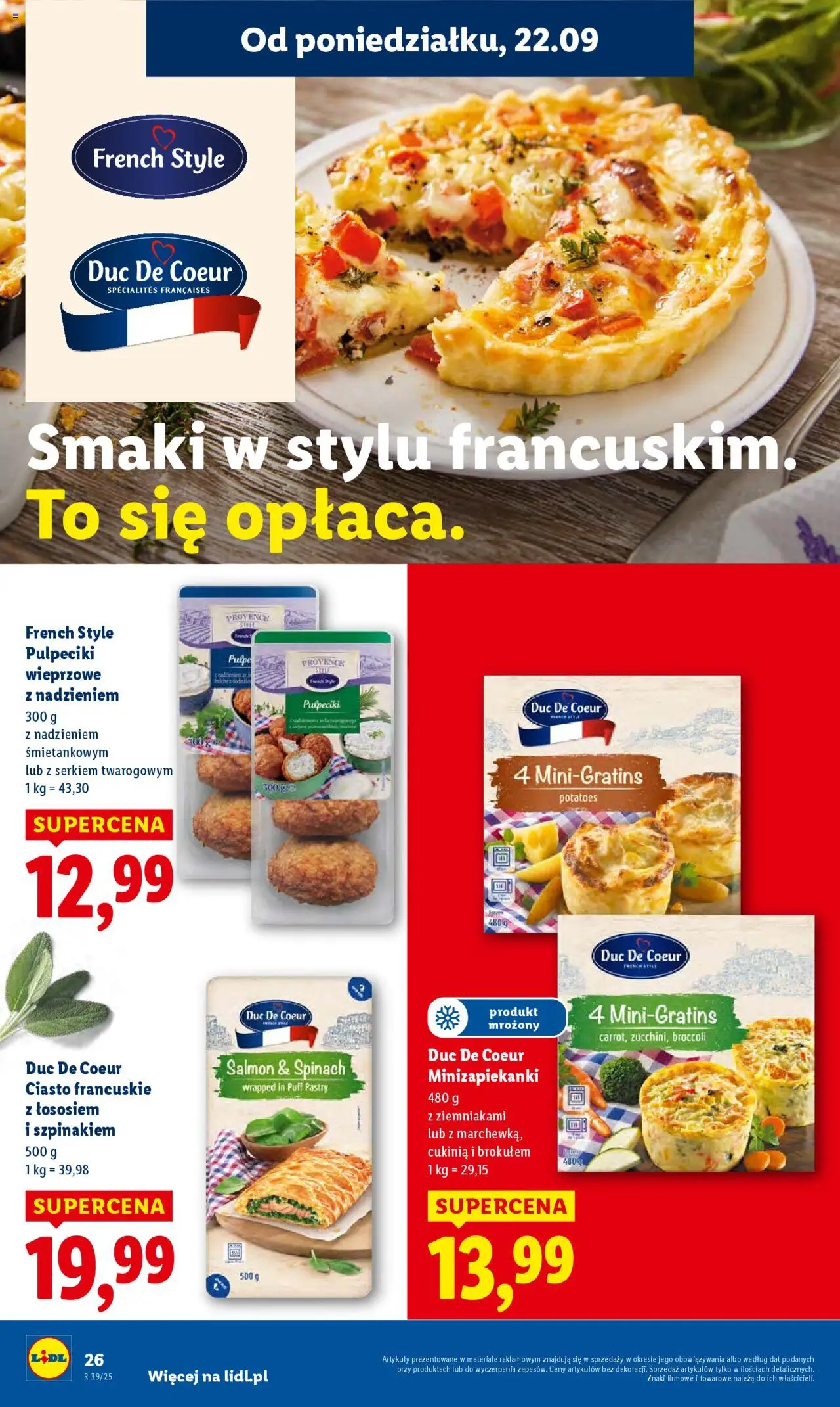 Lidl Gazetka od 22.09.2025 | Strona: 32 | Produkty: Ciasto francuskie, Ciasto, Cukinia