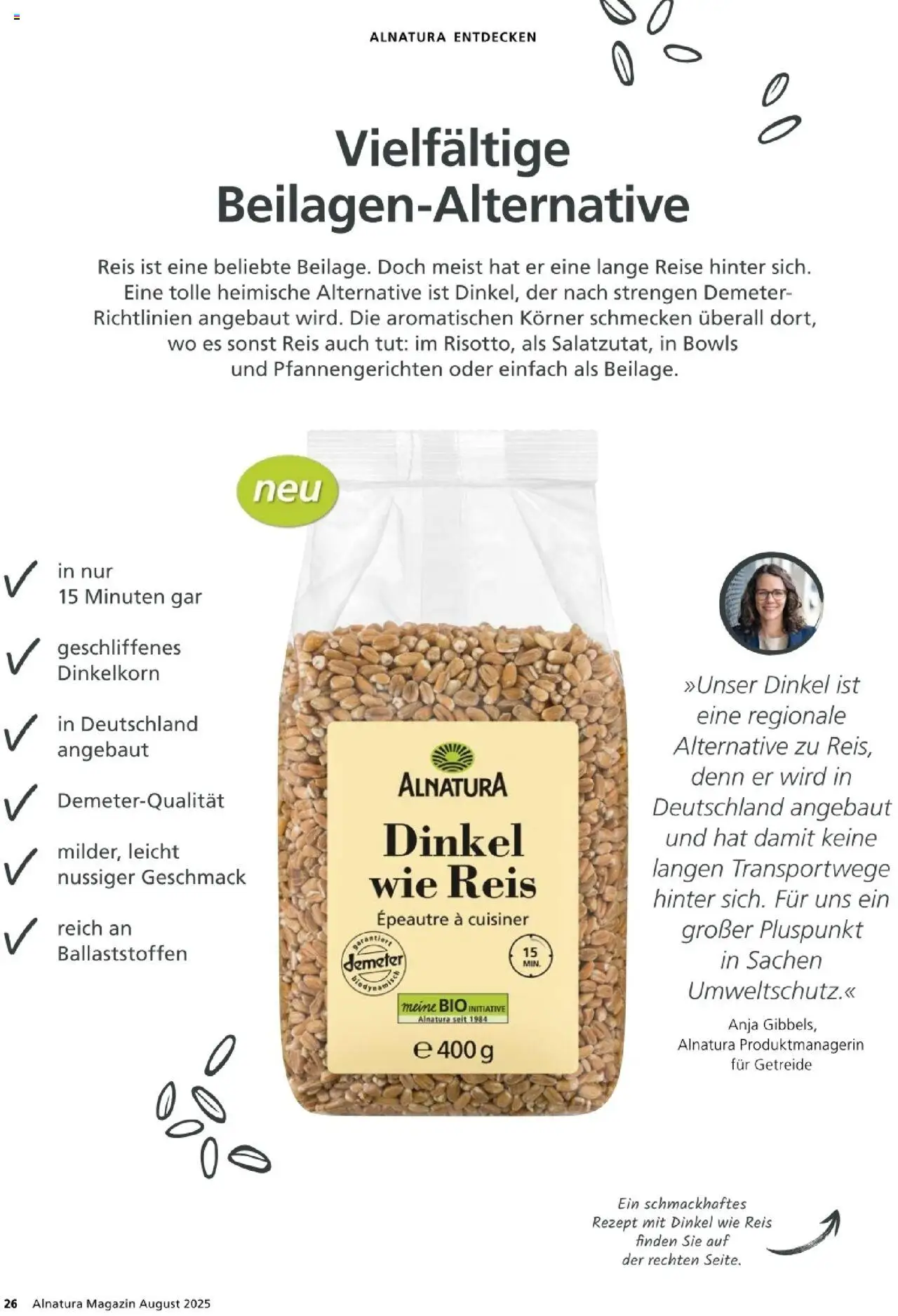 Alnatura Prospekt - gültig ab dem 01.08.2025 | Seite: 26 | Produkte: Reis, Getreide