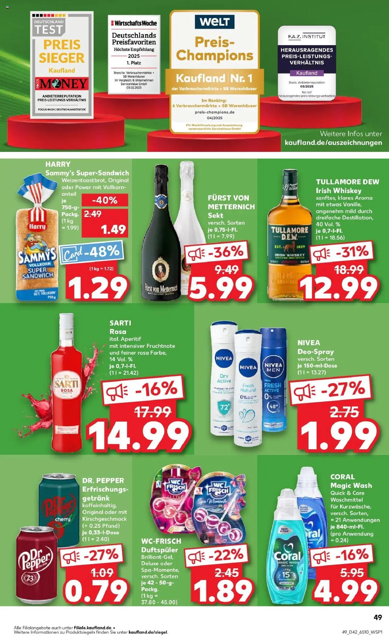 Kaufland prospekt Ratingen	 – gültig ab 15.10.2025 | Seite: 49 | Produkte: Coral, Sekt, Waschmittel, Deospray