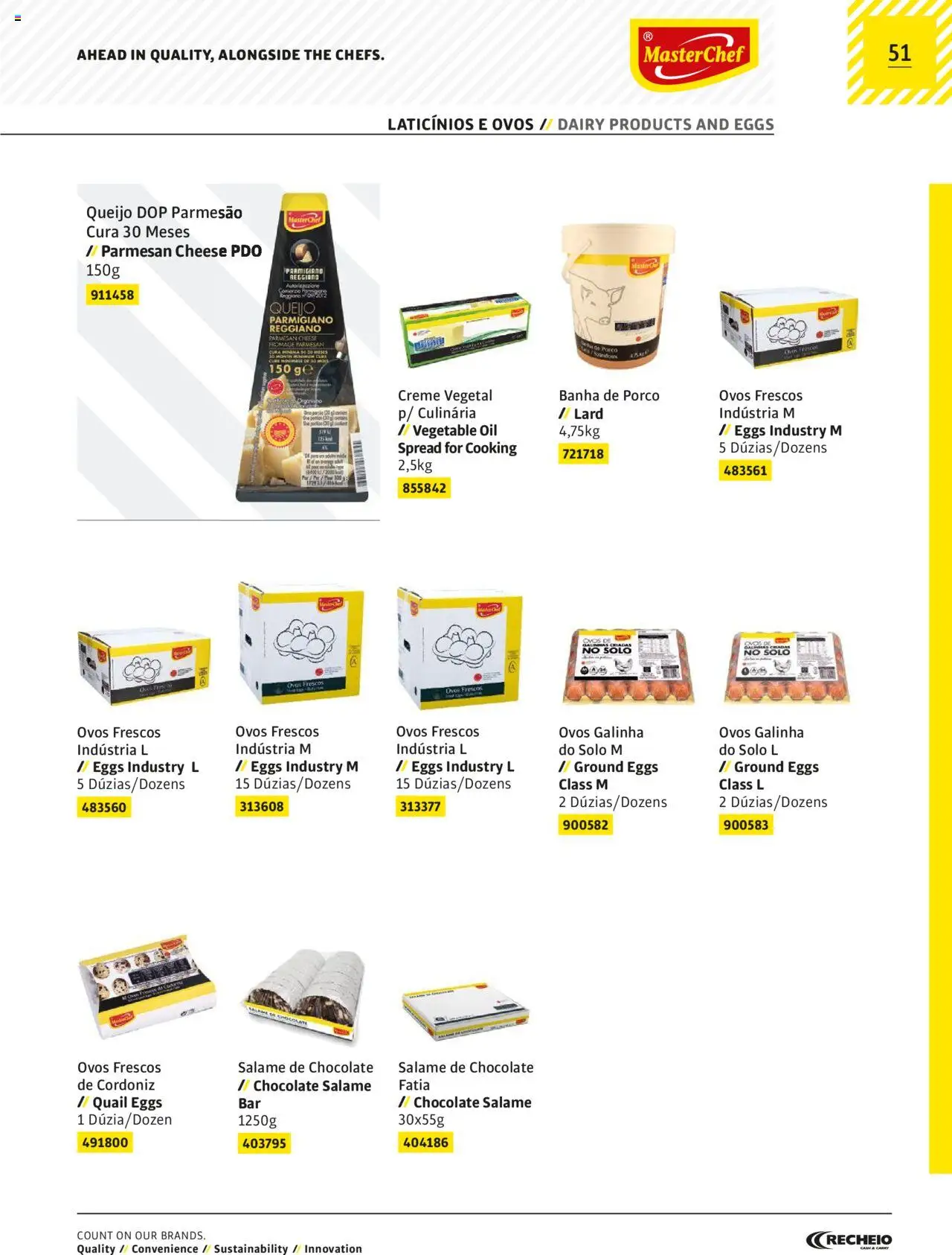 Recheio MasterChef │ válido de 22.03.2024 | Página: 51 | Produtos: Queijo, Ovos, Chocolate, Creme