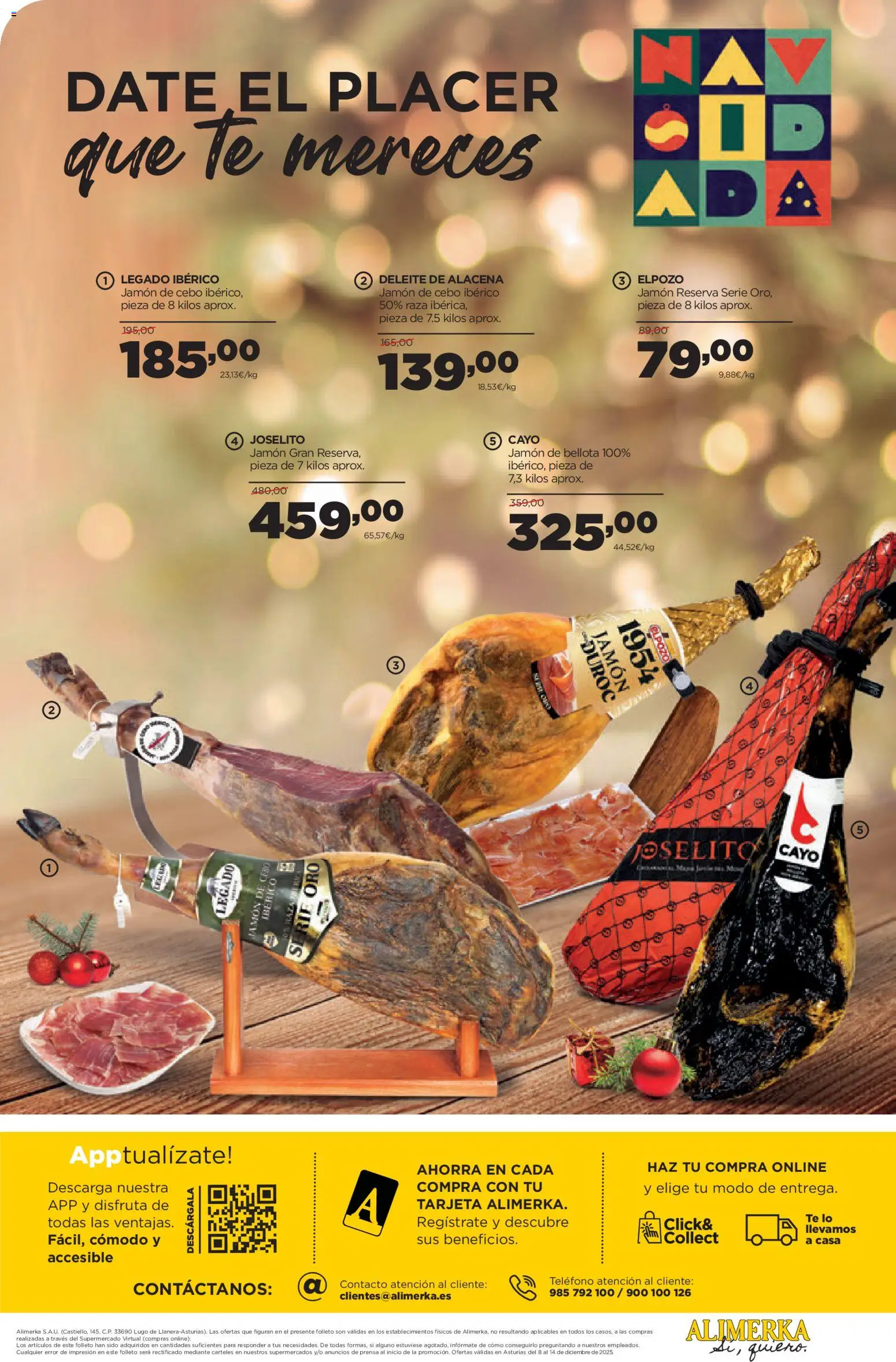 Alimerka folleto Asturias │ válido desde el 08.12.2025 | Página: 12 | Productos: Jamón, Té, Teléfono, Prensa