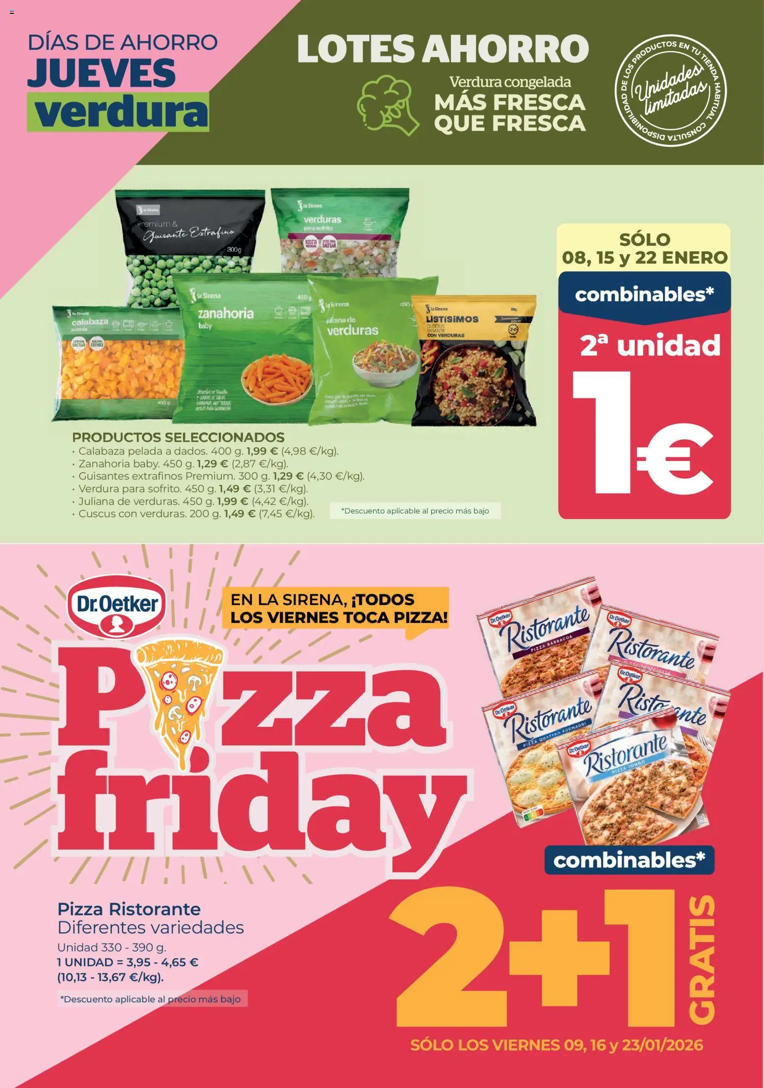 La Sirena folleto │ válido desde el 07.01.2026 | Página: 12 | Productos: Πράσινο τσάι, Pizza, Zanahoria, Barbacoa