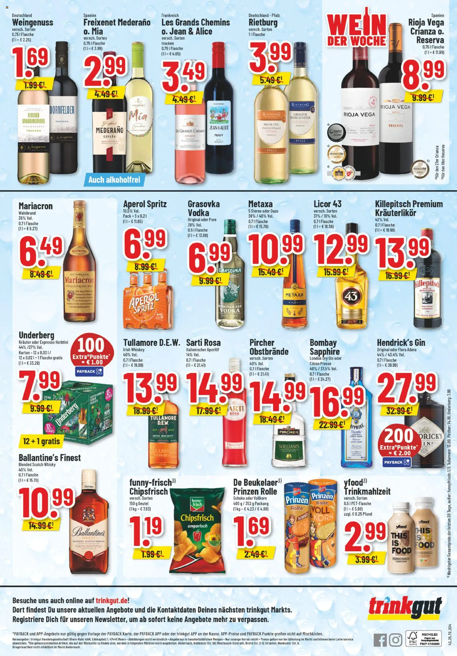 Trinkgut Prospekt – gültig ab 20.10.2025 | Seite: 6 | Produkte: Freixenet, Freixenet mederano, Metaxa, Underberg