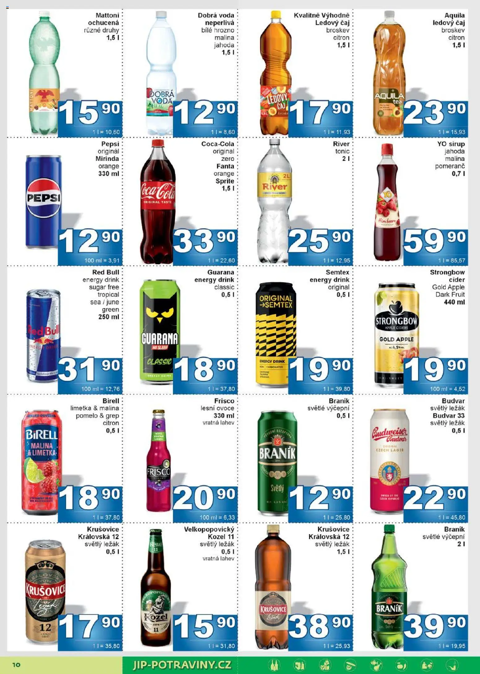 Jip leták od 17.12.2025 | Strana: 10 | Produkty: Birell, Frisco, Kozel, Cider