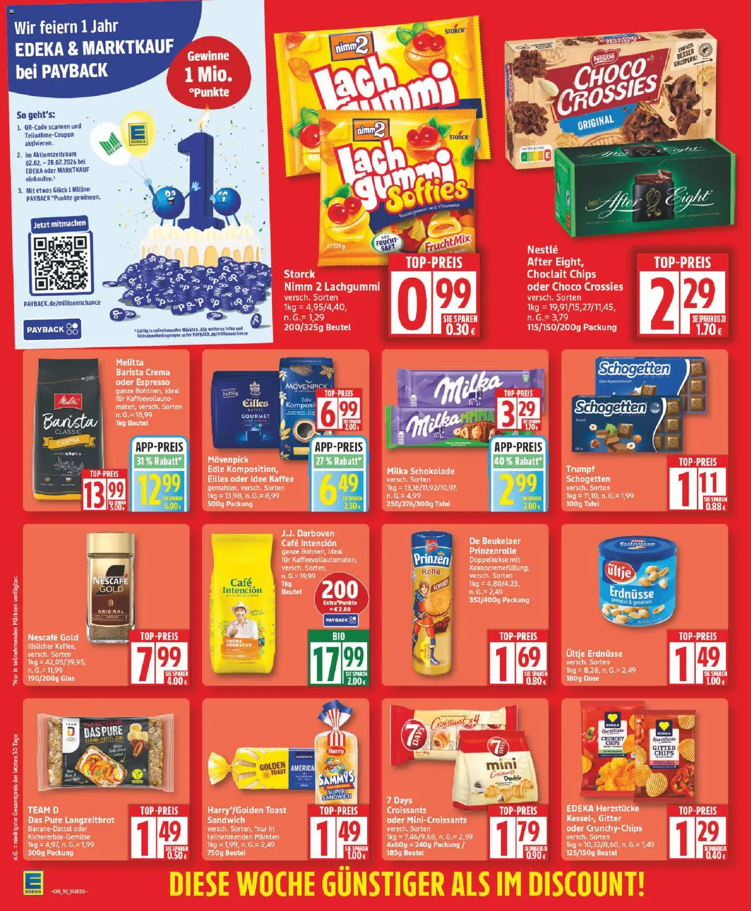 Edeka Prospekt 	 – gültig ab 16.02.2026 | Seite: 10 | Produkte: Melitta, Kaffee, Milka, Chips