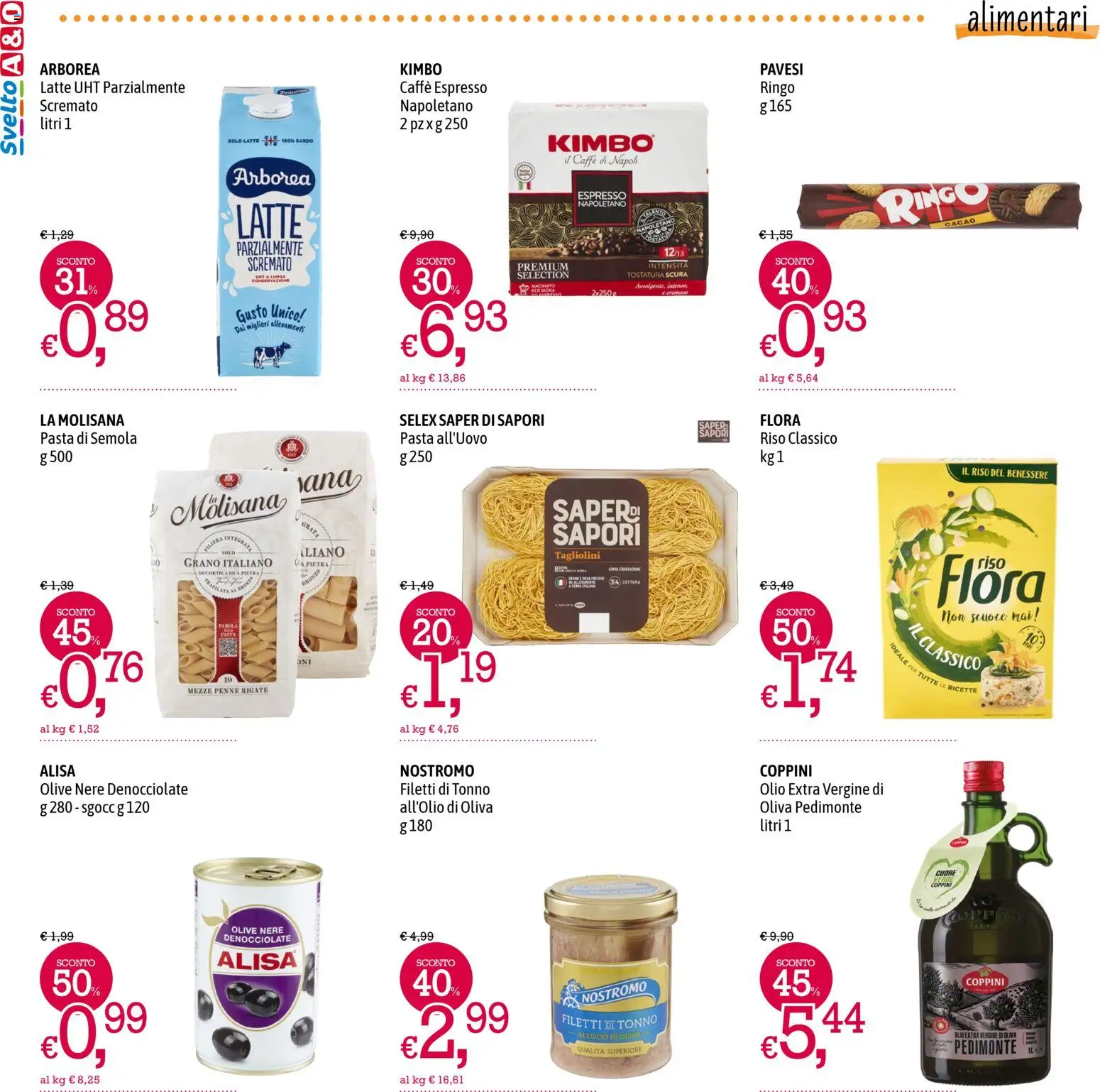 Volantino A&O del 08.01.2026 | Pagina: 6 | Prodotti: Caffè, Riso, Olio, Tonno