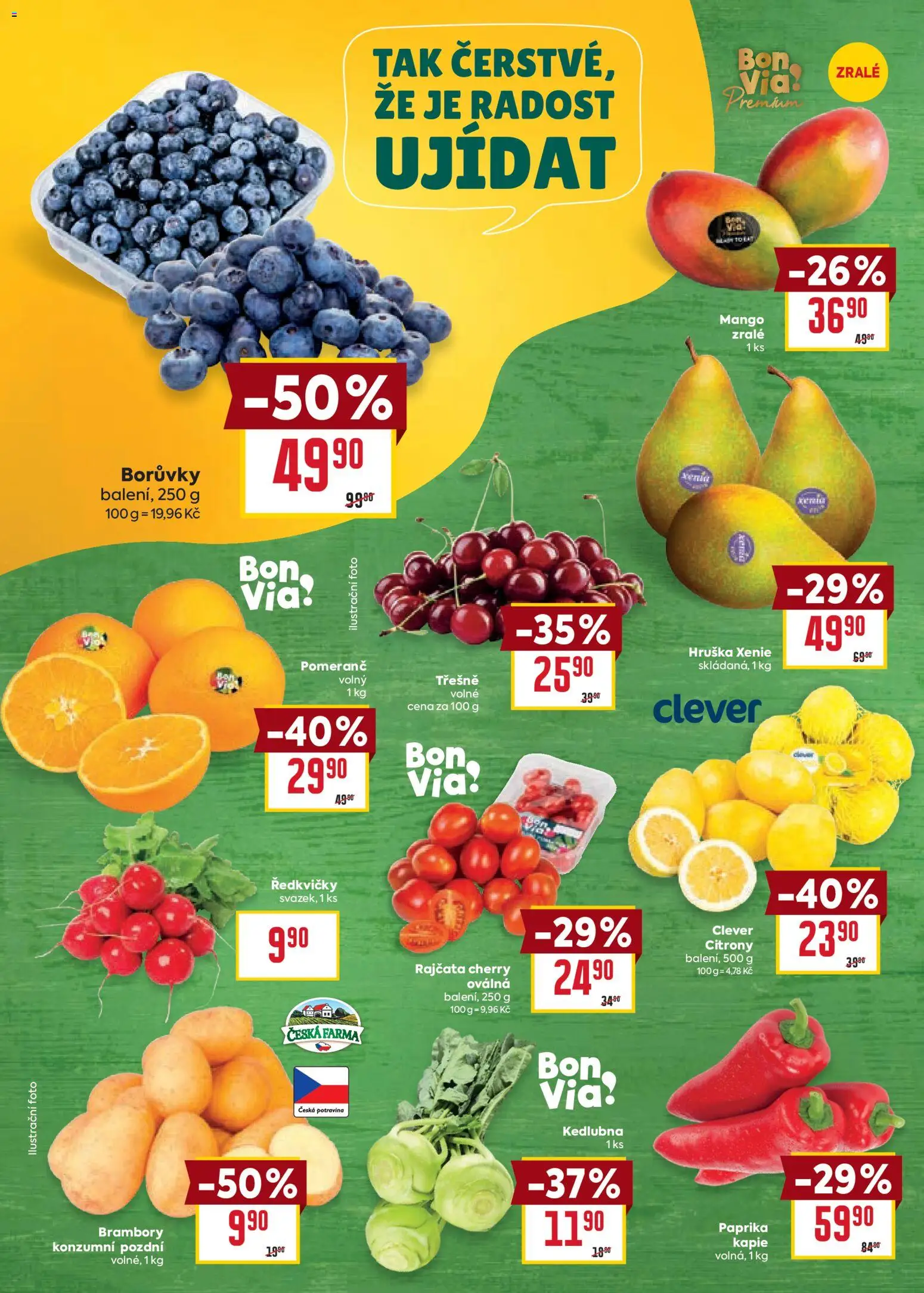 Billa Velký leták od 14.01.2026 | Strana: 4 | Produkty: Mango, Třešně, Citróny, Kedlubna