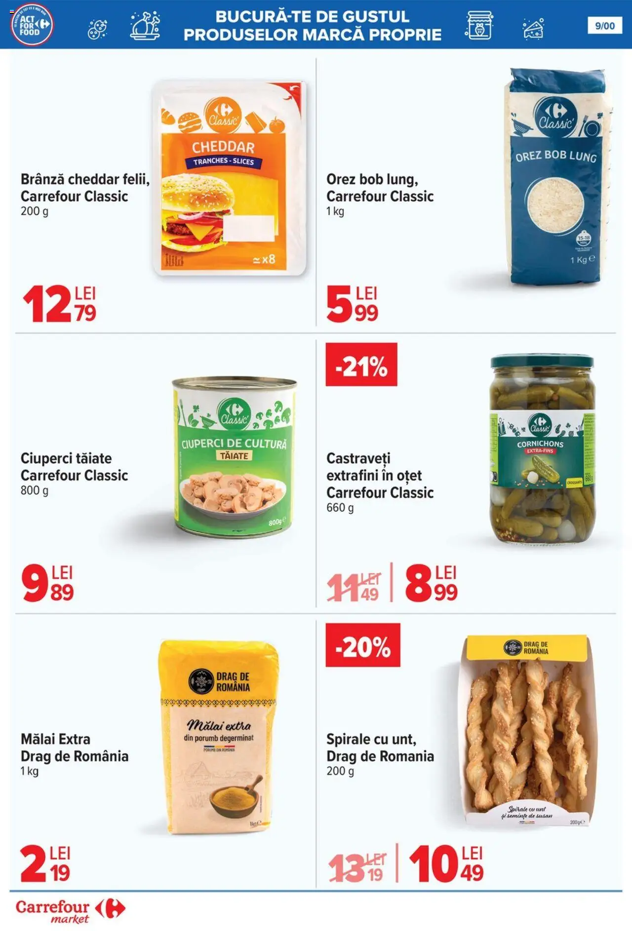 Carrefour catalog - Market – valabil de la 13.08.2025 | Pagină: 10 | Produse: Ciuperci, Unt, Brânză, Castraveți