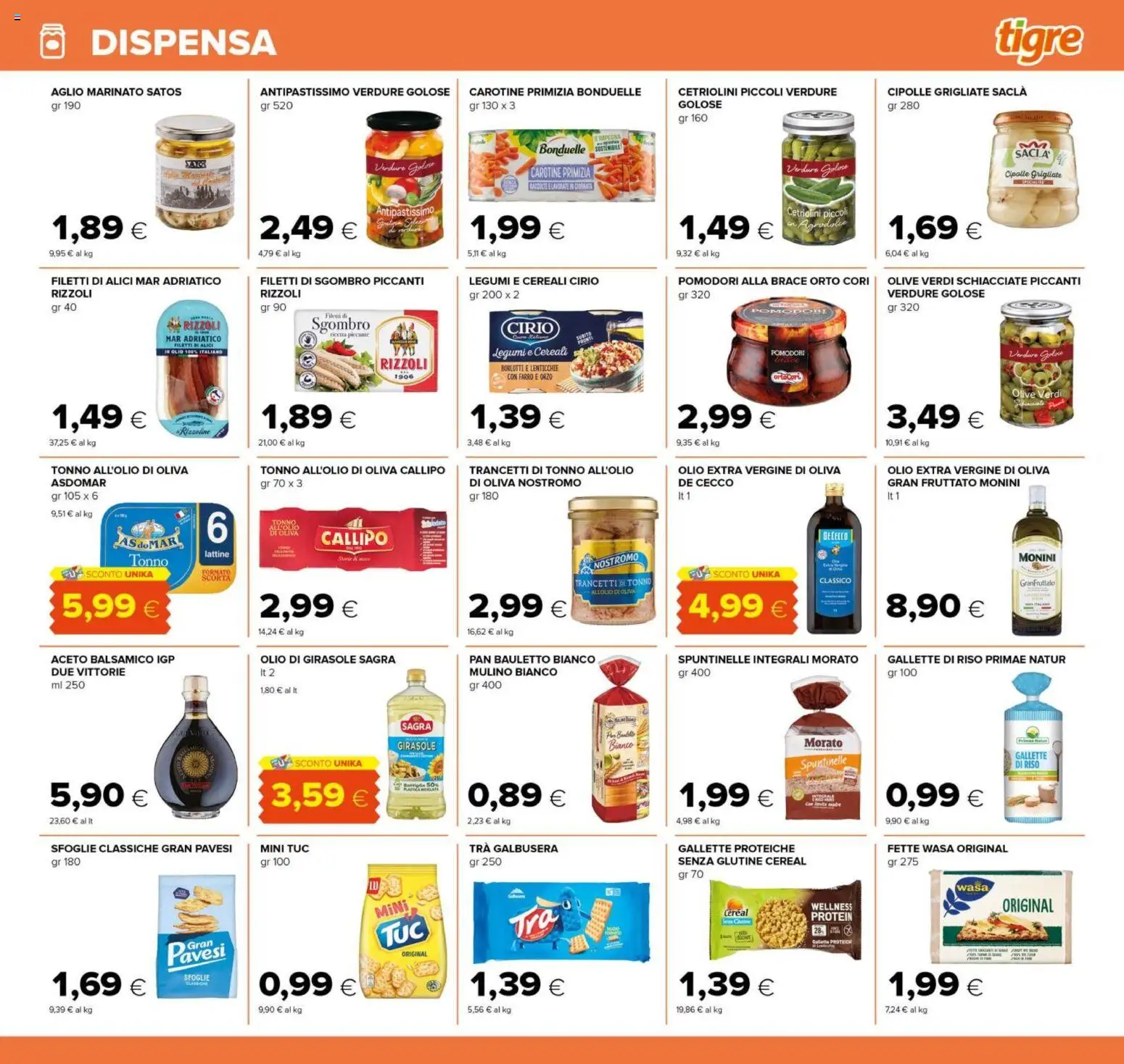 Volantino Tigre del 26.03.2026 | Pagina: 23 | Prodotti: Cipolle, Olive, Aglio, Aceto