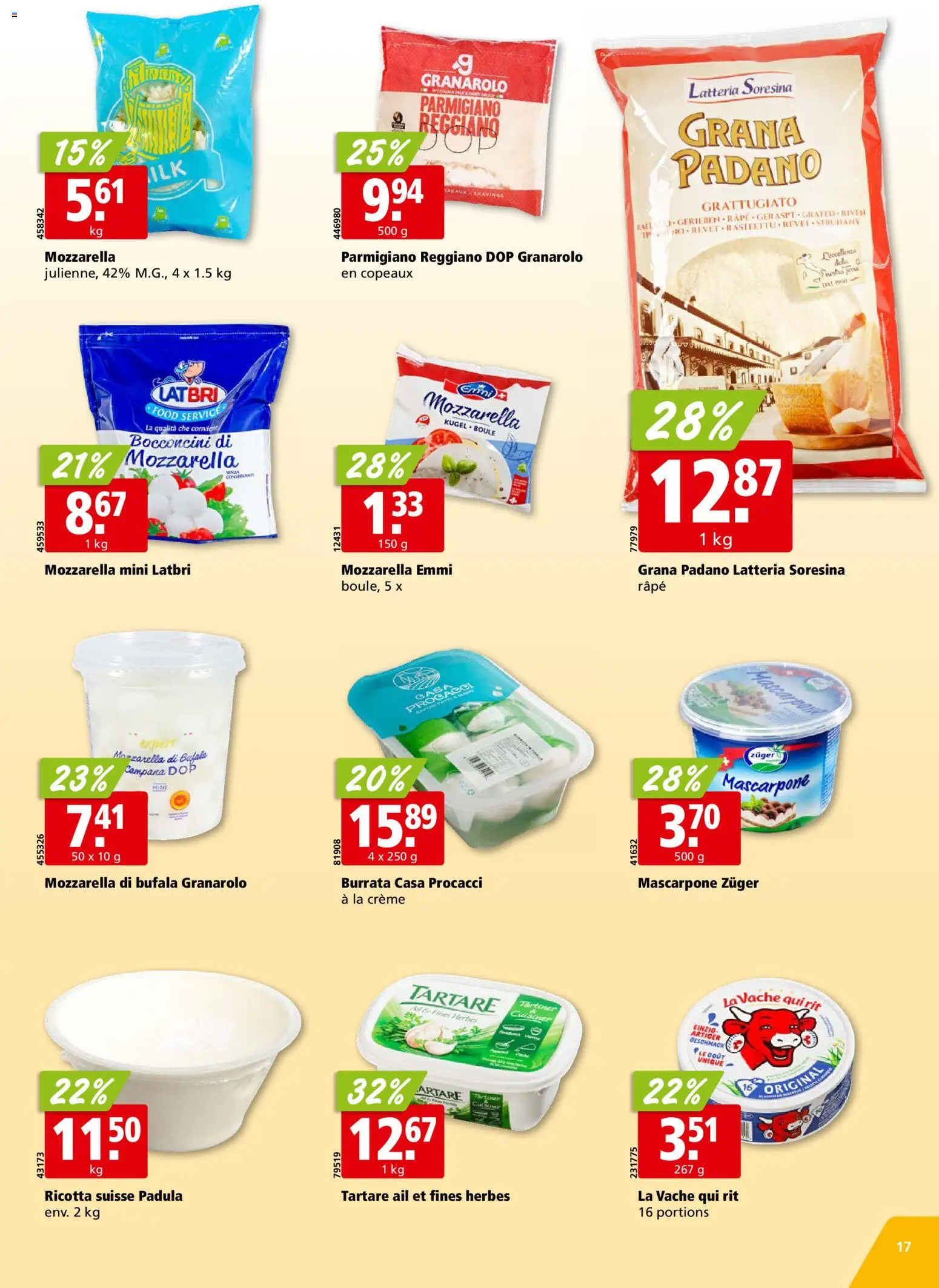Aligro Aktionen Chavannes, Matran, Genève, Sion – gültig ab 02.03.2026 | Seite: 17 | Produkte: Mascarpone, Fennikel, Creme