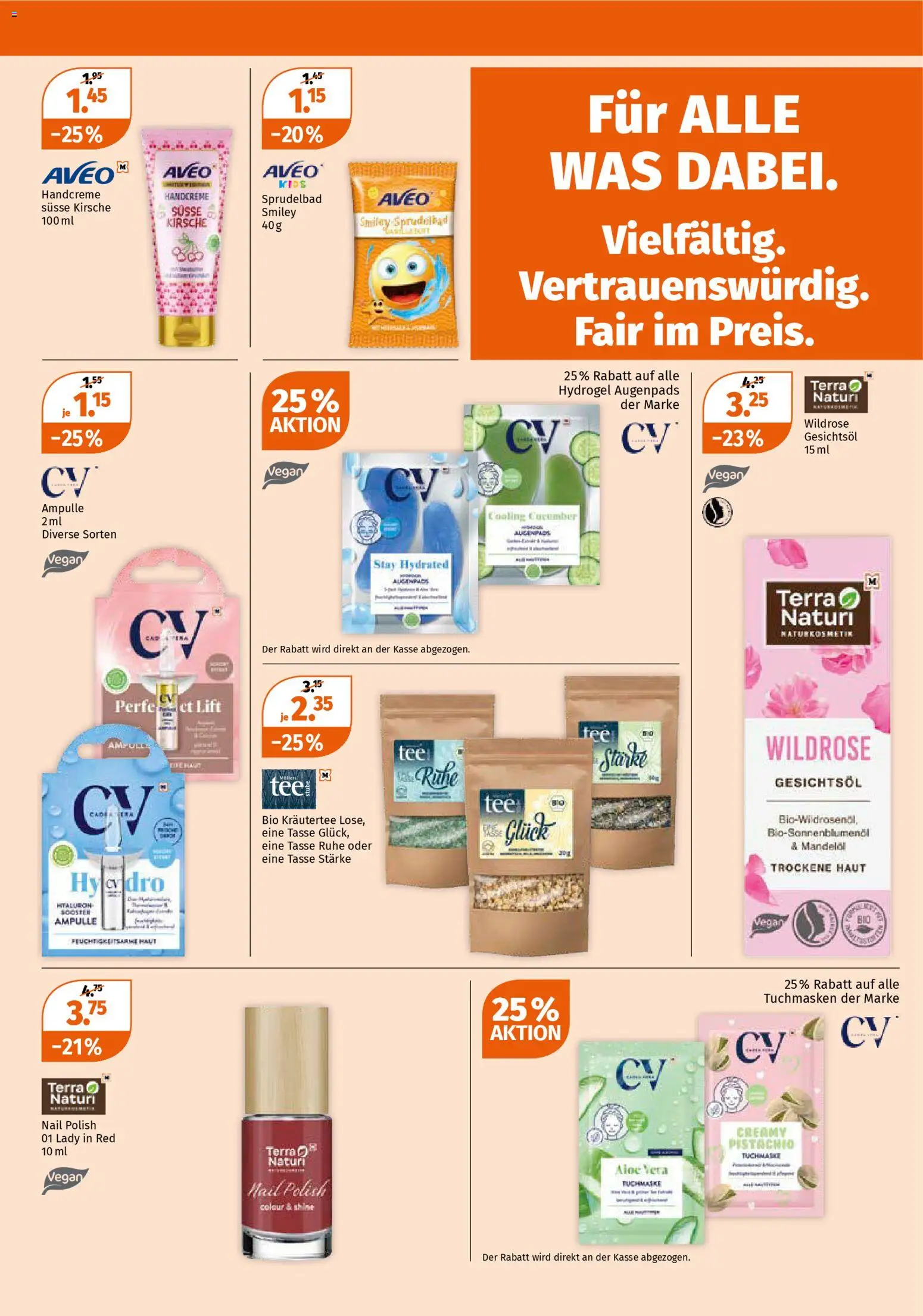 Müller Aktionen – gültig ab 30.10.2025 | Seite: 21 | Produkte: Handcreme, Gesichtsöl, Tuchmaske, Tee