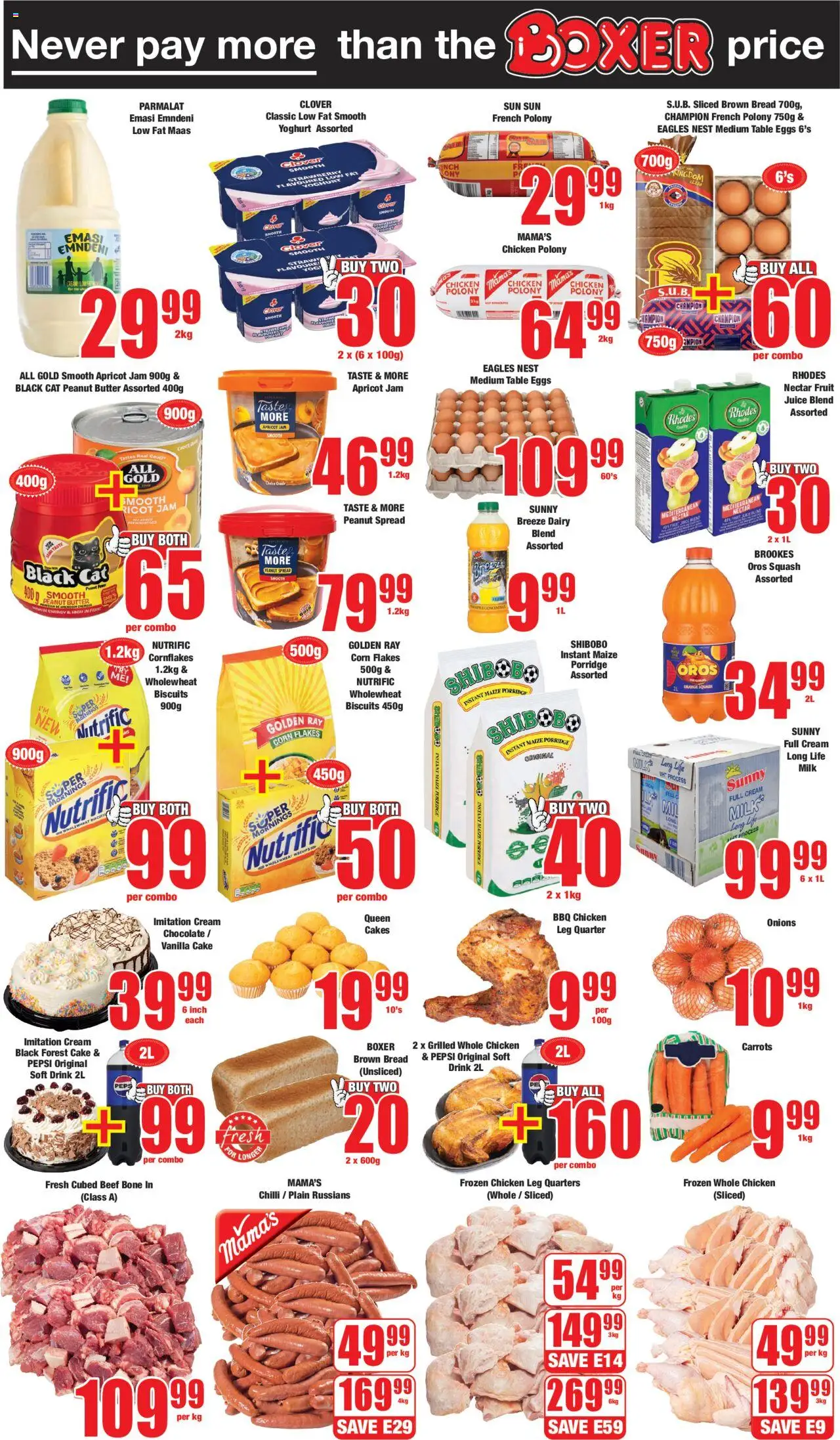 New Boxer catalogue – valid from 08.09.2025 | Page: 2 | Products: Yoghurt, Eggs, Cream, Onions