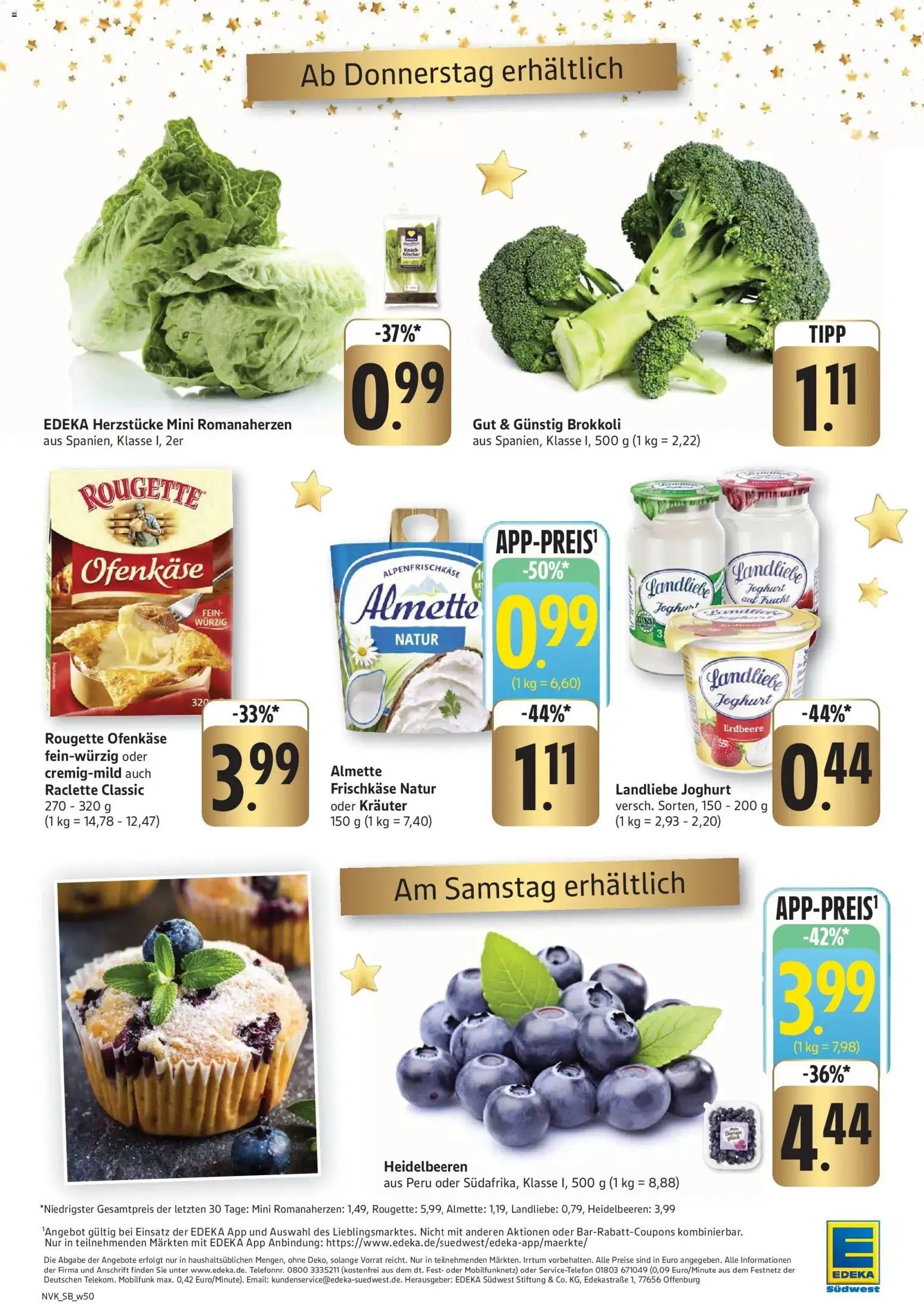 Edeka prospekt Bietigheim-Bissingen	 – gültig ab 08.12.2025 | Seite: 12 | Produkte: Rougette ofenkase, Landliebe joghurt, Raclette, Frischkase