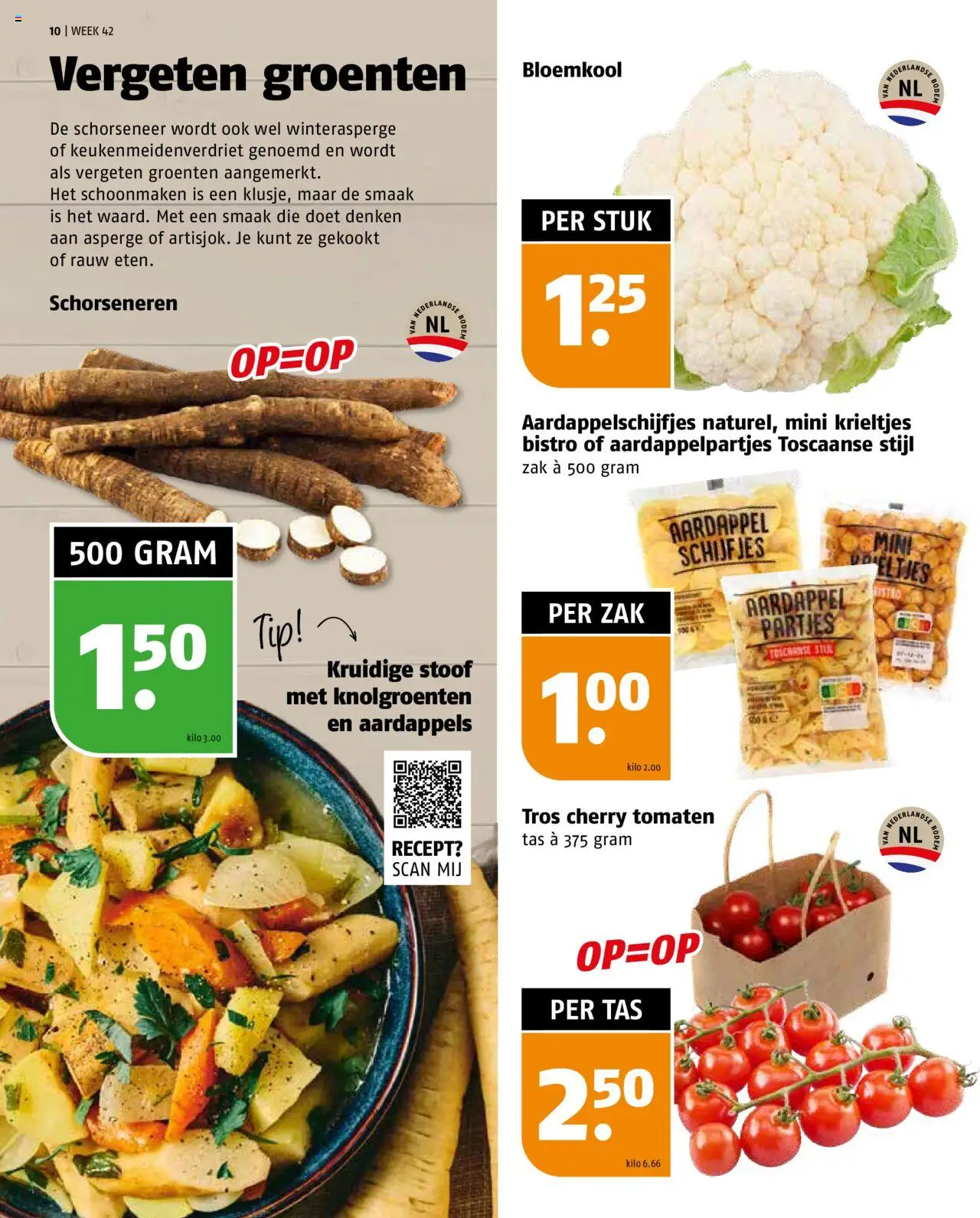 {H1} | Pagina: 10 | Producten: Bloemkool, Tomaten, Tas, Krieltjes