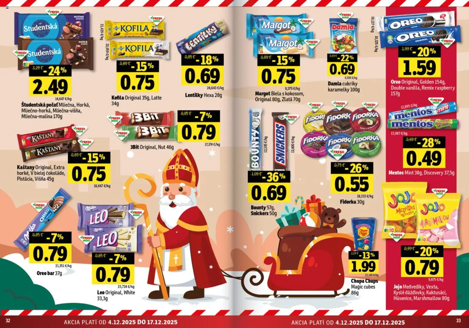 Nové Fresh akcie – leták je platný od 04.12.2025 | Strana: 17 | Produkty: Cukríky, Študentská pečať