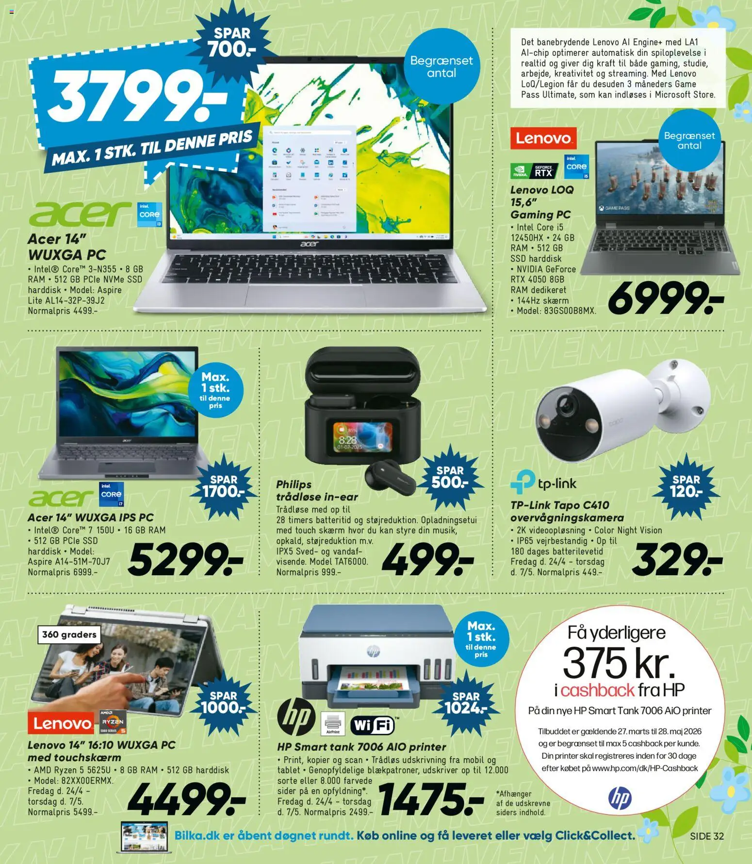 Bilka tilbudsavis – gyldig fra 24.04.2026 | Side: 28 | Produkter: PC, Printer, Søm, SSD