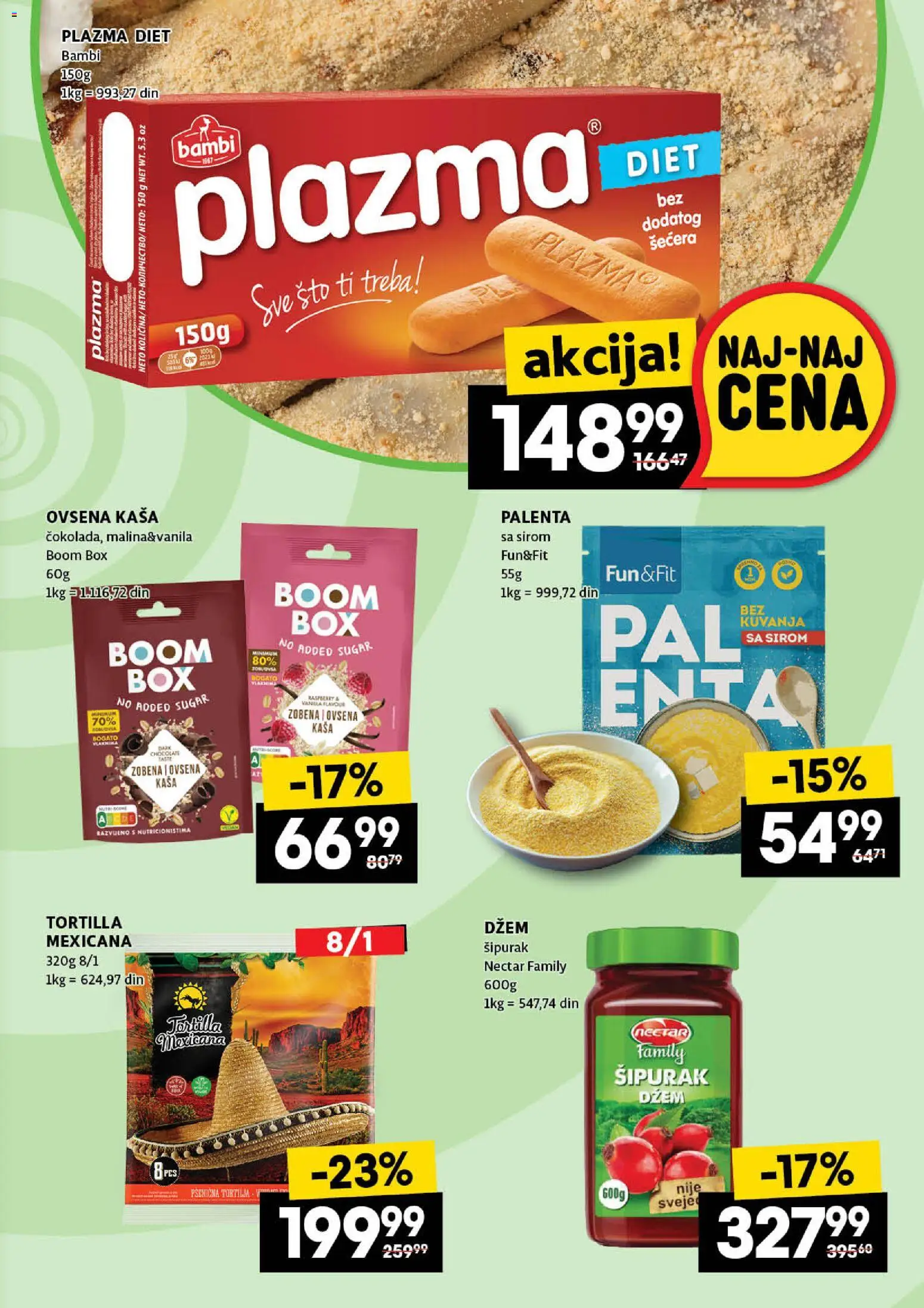 Idea katalog - važi od 06.11.2025 | Strana: 21 | Proizvode: Ovsena kaša, Palenta, Plazma, Dzem