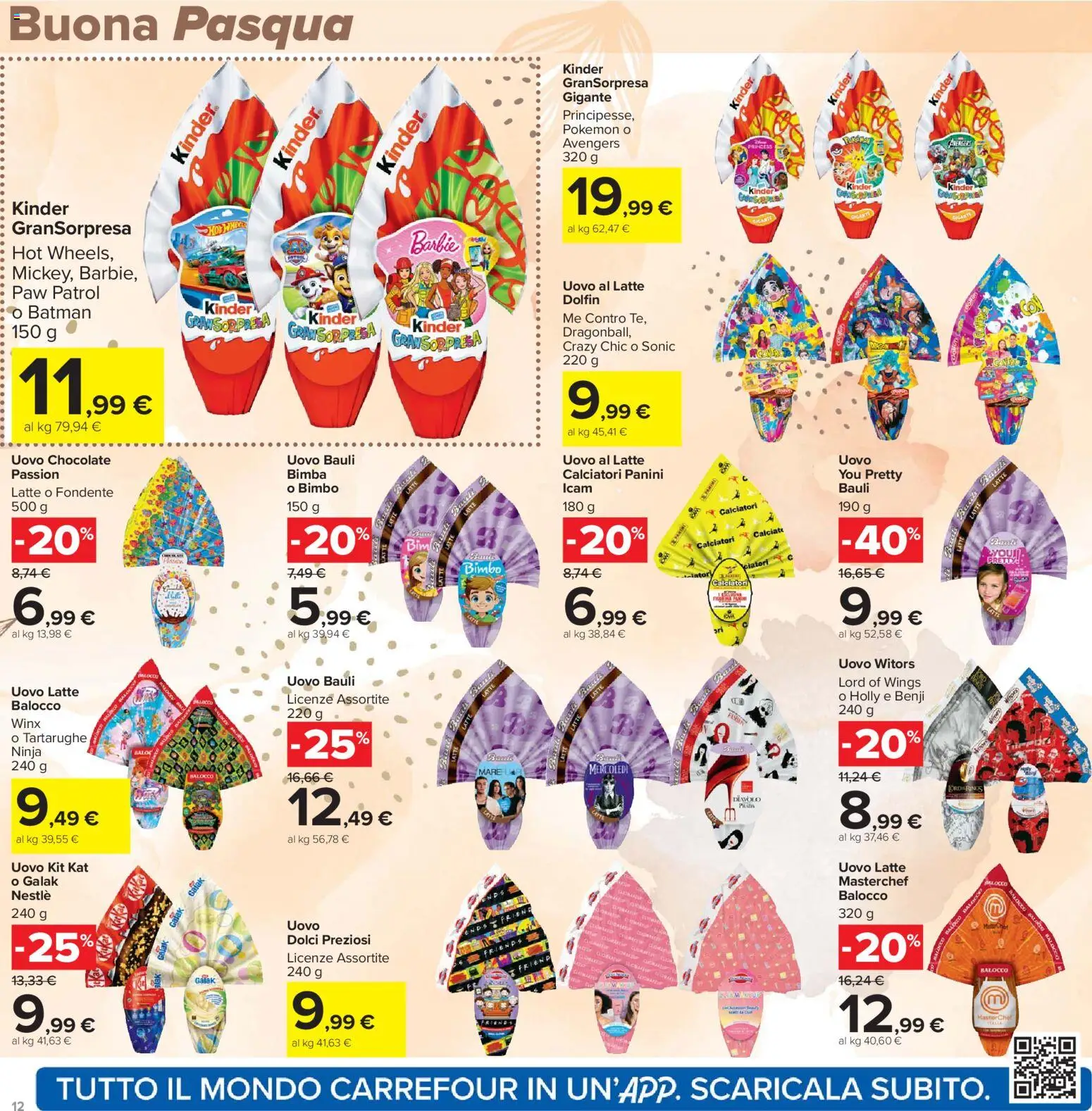 Volantino Carrefour del 24.03.2026 | Pagina: 12 | Prodotti: Latte, Baule