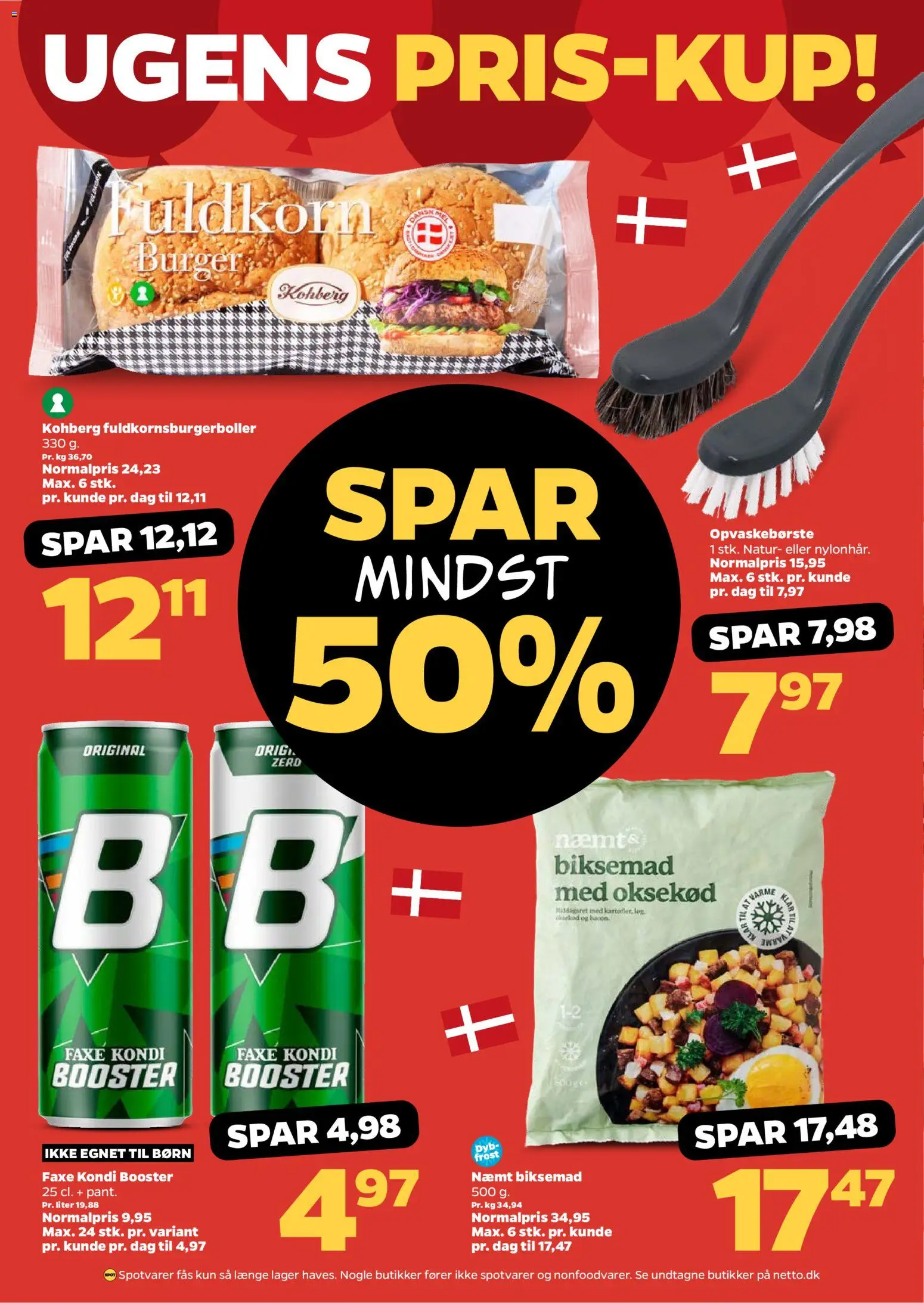 Netto tilbudsavis – gyldig fra 07.03.2026 | Side: 11 | Produkter: Oksekød, Løg, Faxe Kondi