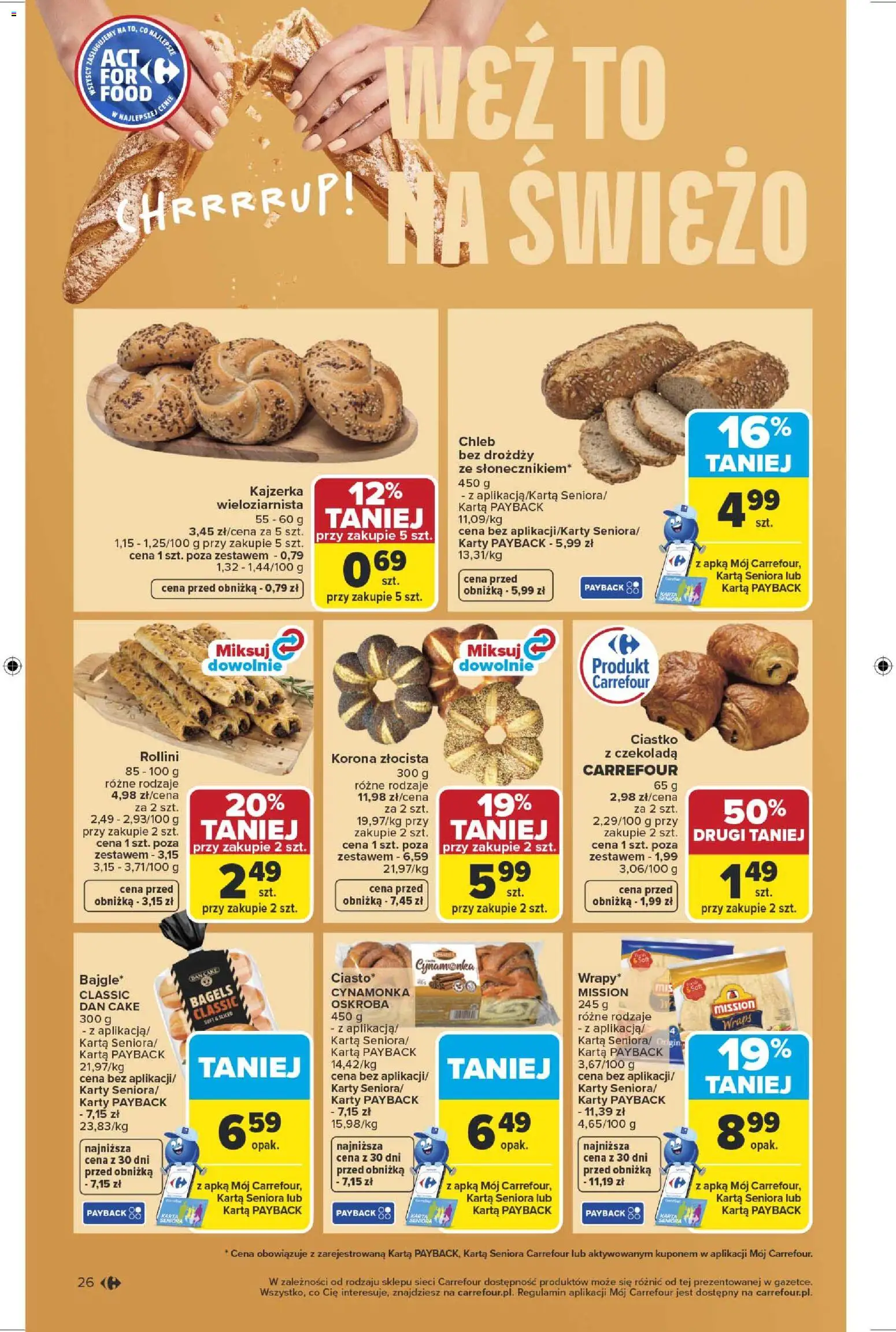 Carrefour gazetka od 13.04.2026 | Strona: 28 | Produkty: Karta, Ciasto, Chleb, Czekolada
