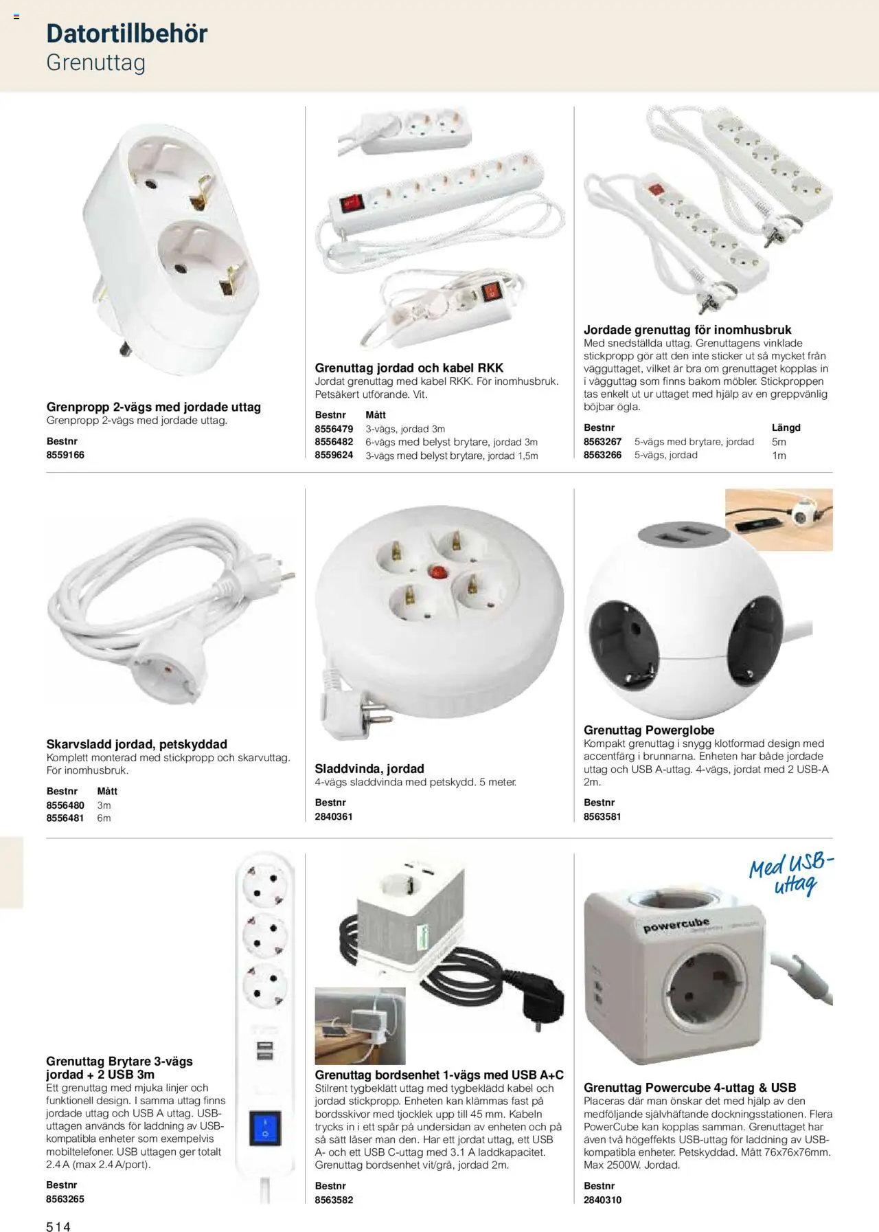 Office Depot reklamblad aktuell från 15.02.2024 | Sida: 516 | Produkter: Uttag, Kabel, USB
