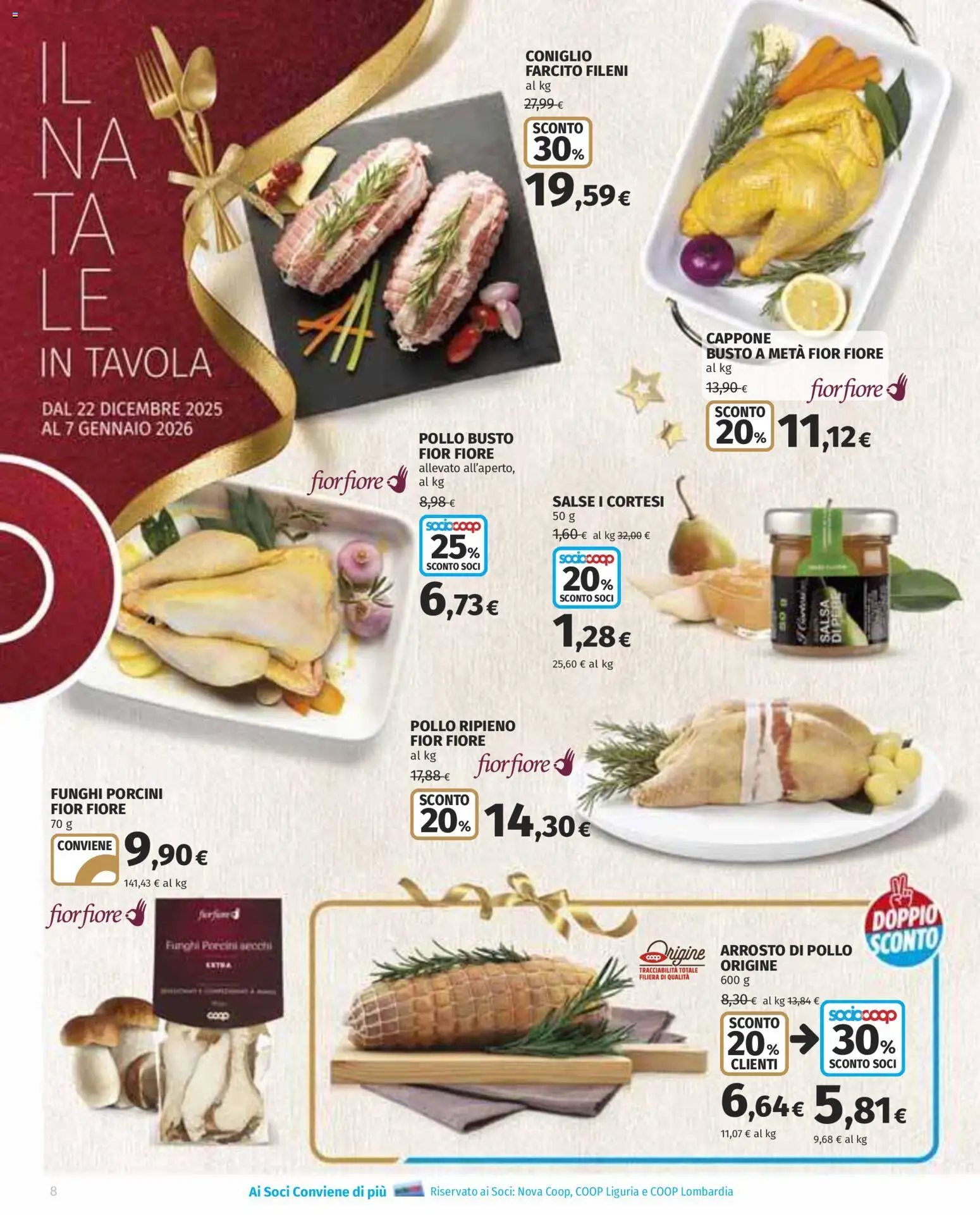 Volantino Ipercoop del 22.12.2025 | Pagina: 8 | Prodotti: Arrosto, Pollo, Salsa, Funghi